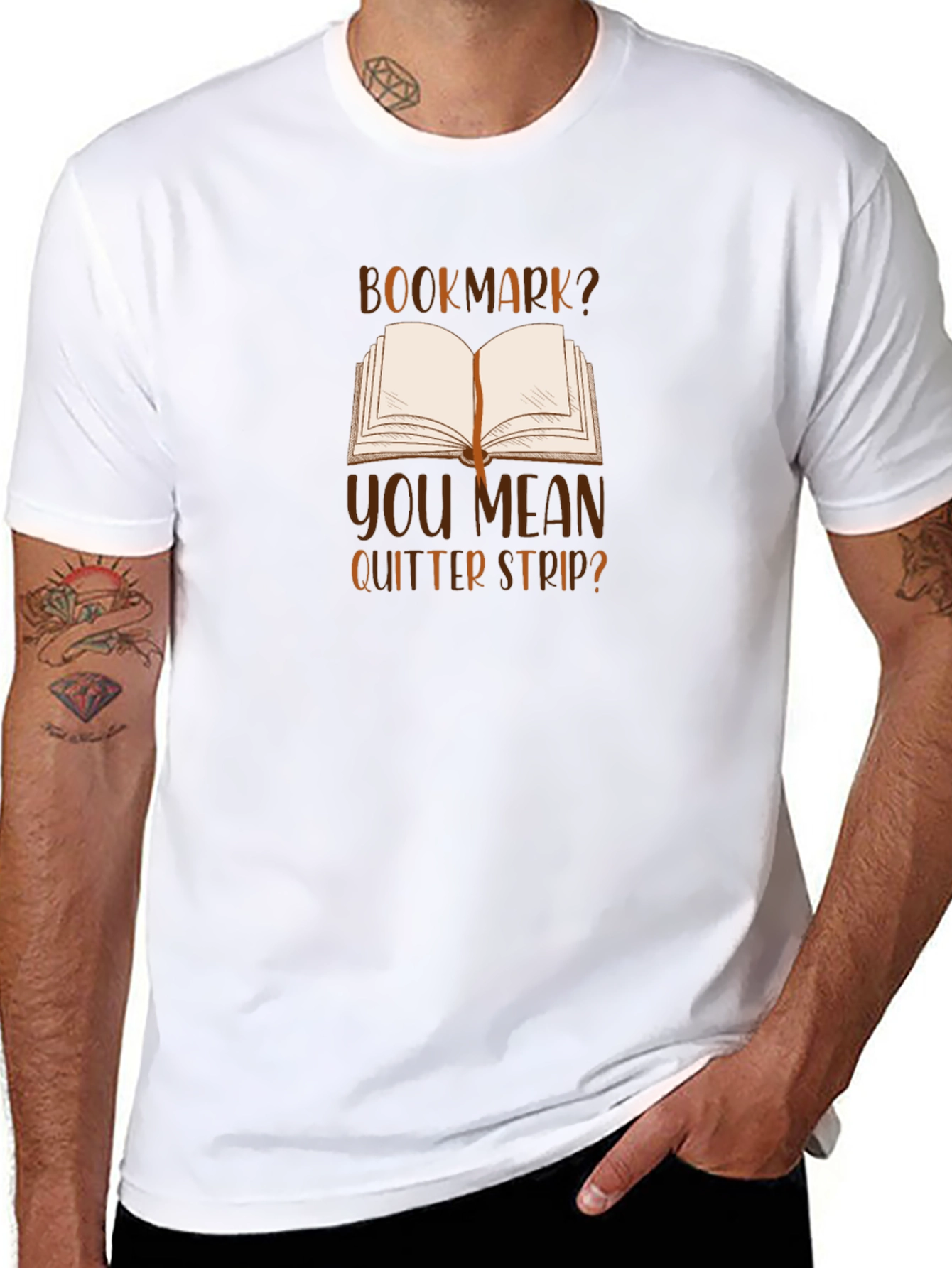 Bookmark? Quitter Strip? Black T-Shirt