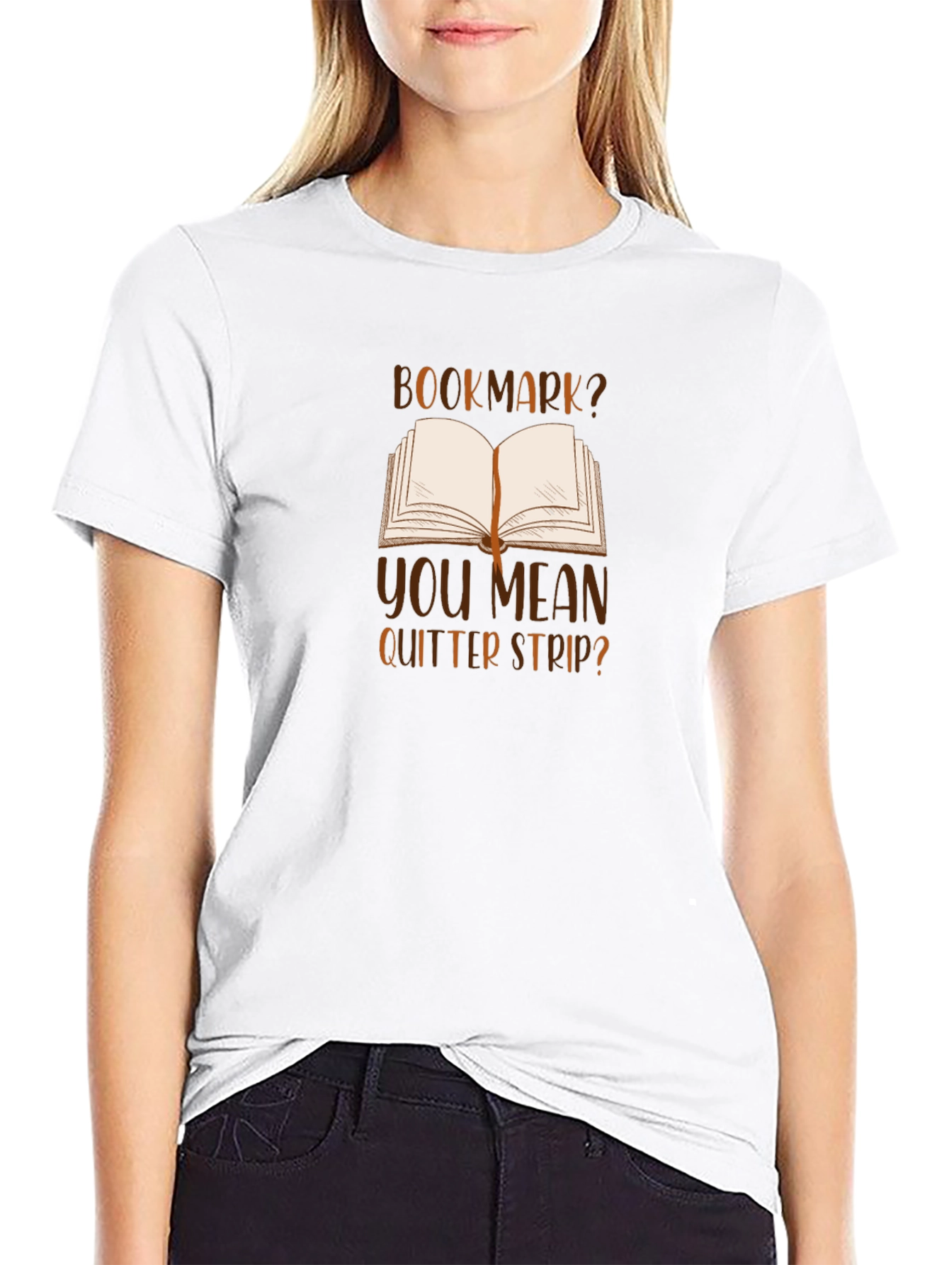 Bookmark? Quitter Strip? Black T-Shirt
