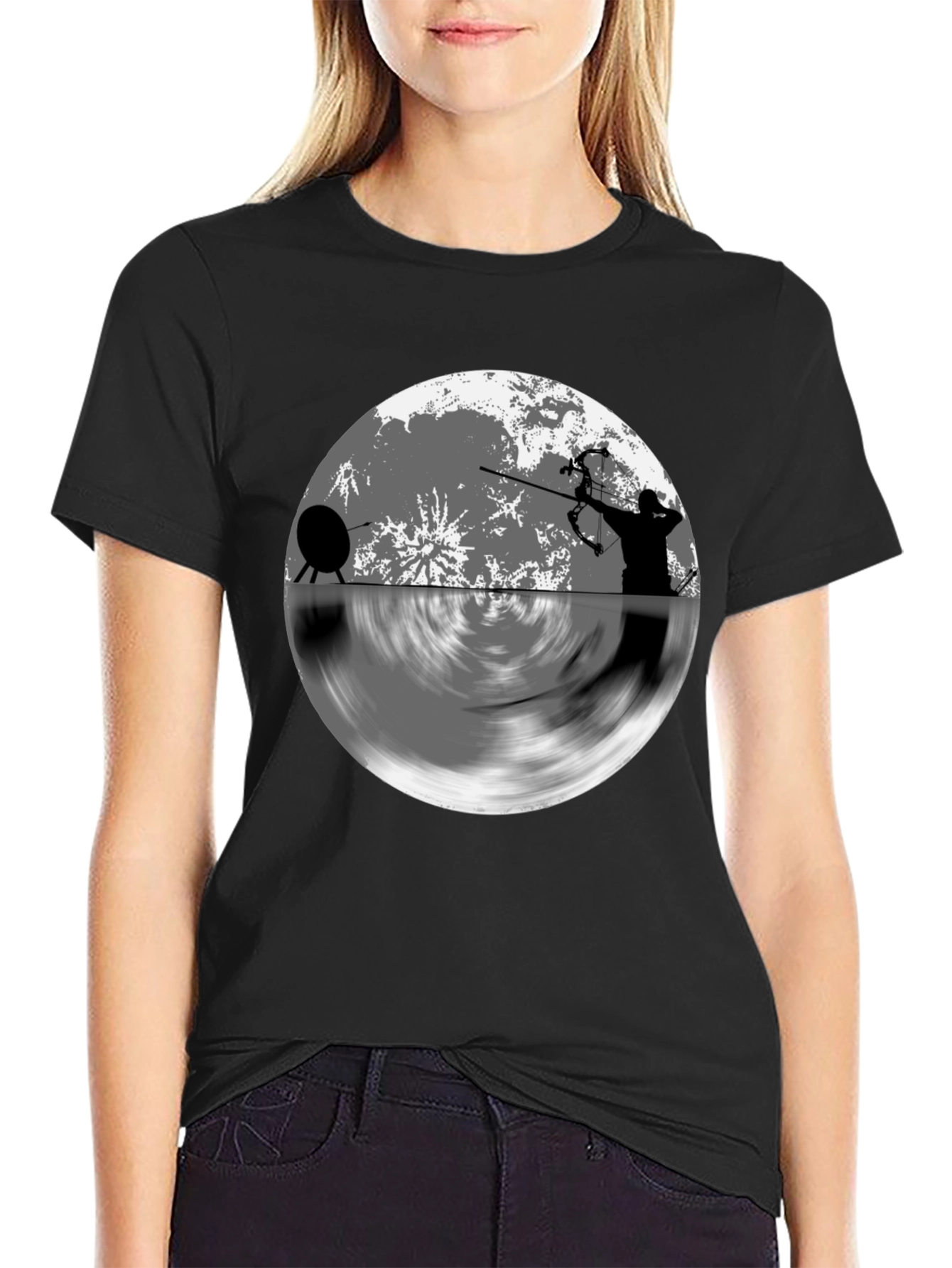 Archer Silhouette Graphic T-Shirt - Black