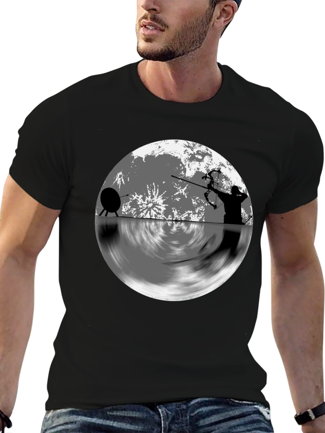 Archer Silhouette Graphic T-Shirt - Black