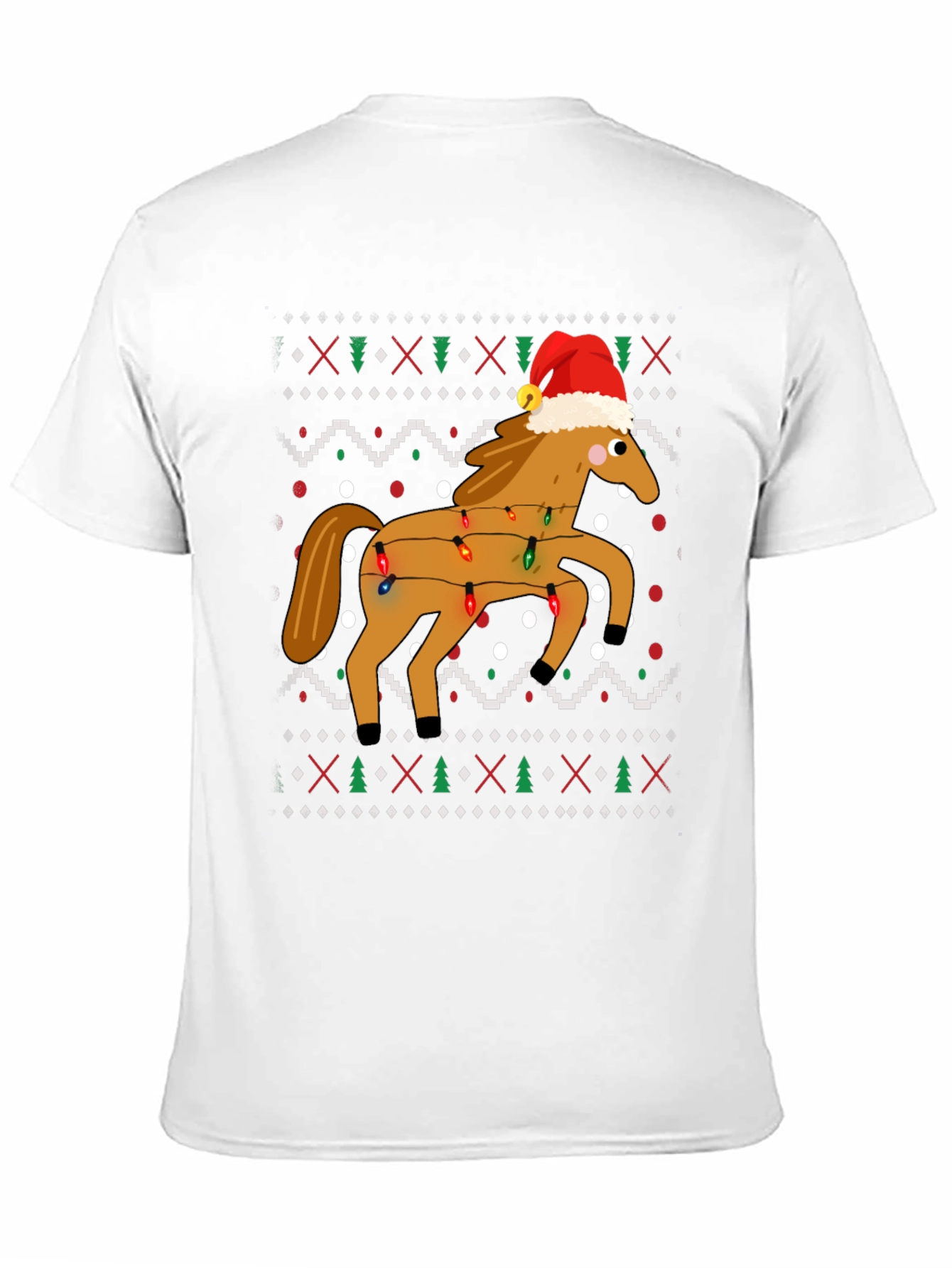 Festive Horse Ugly Christmas Sweater T-Shirt