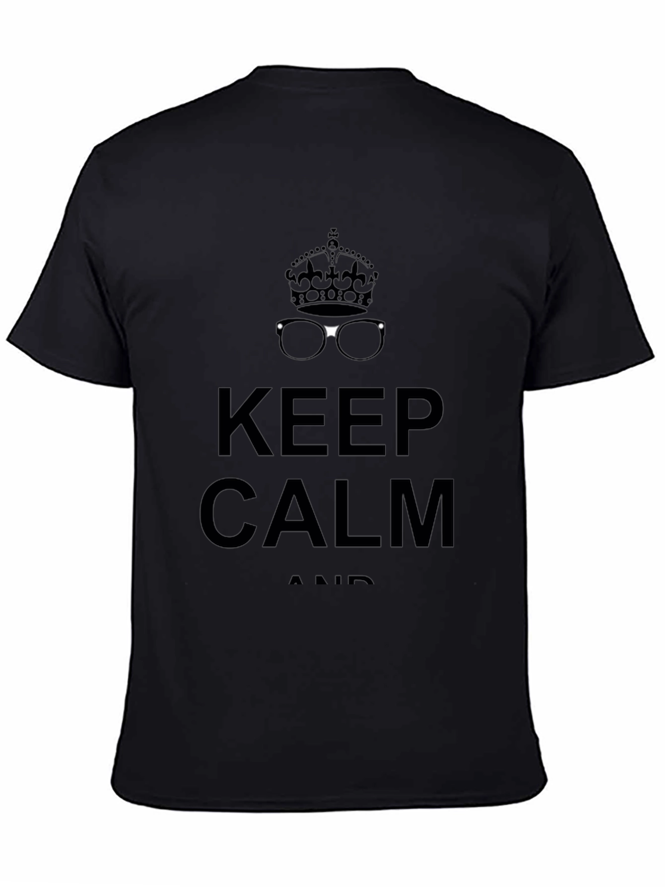 Keep Calm Graphic Black T-Shirt