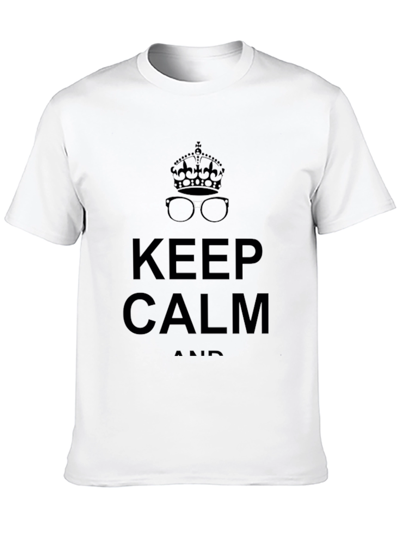 Keep Calm Graphic Black T-Shirt