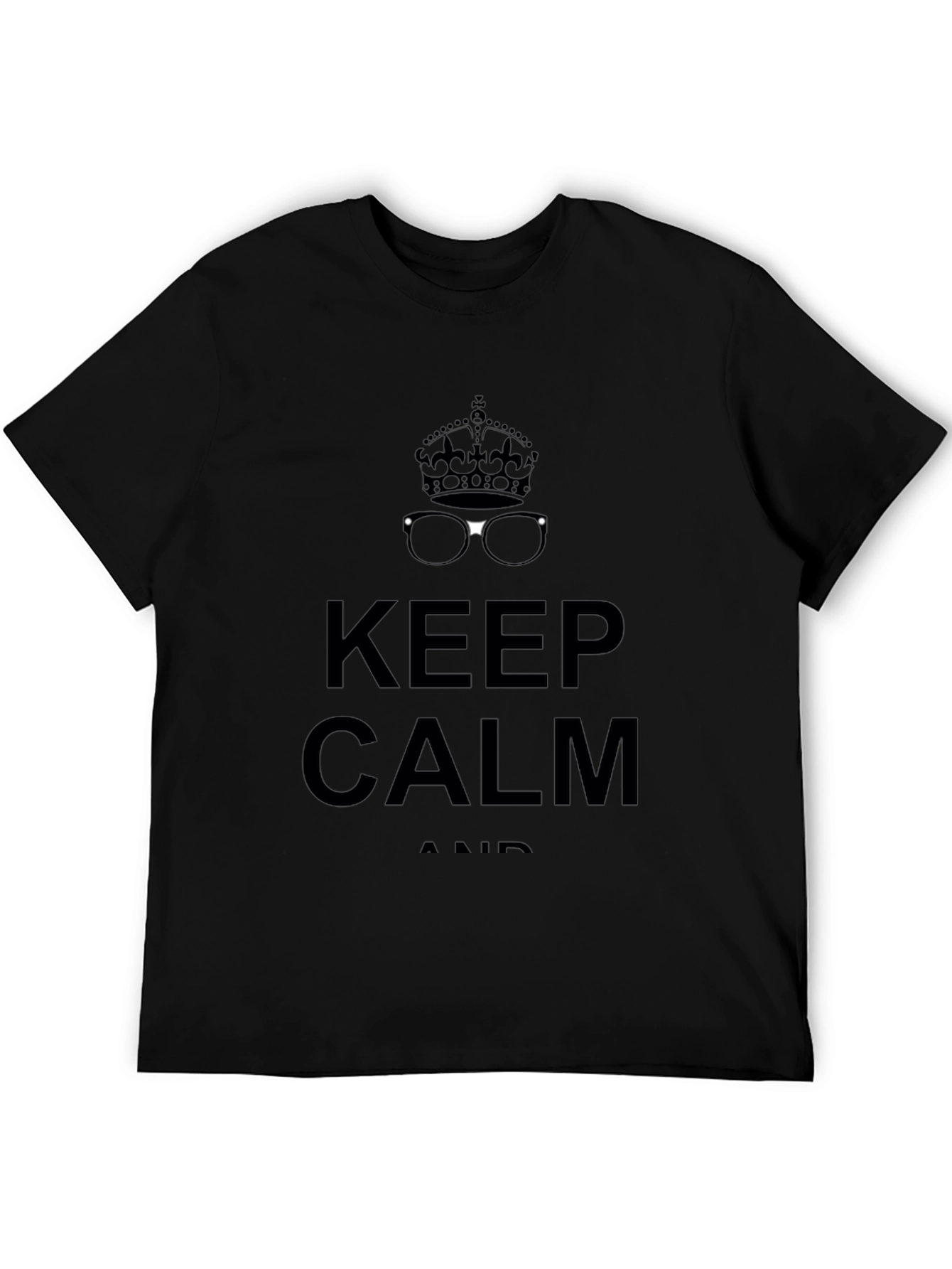 Keep Calm Graphic Black T-Shirt