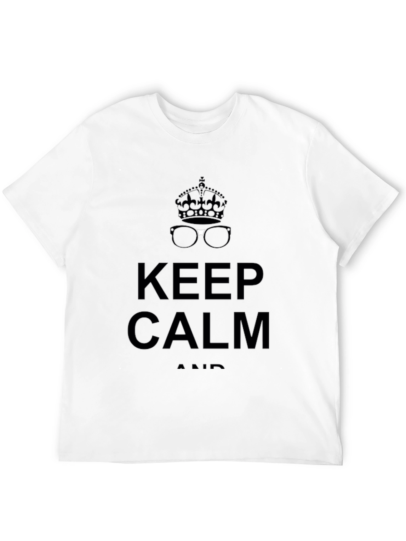 Keep Calm Graphic Black T-Shirt