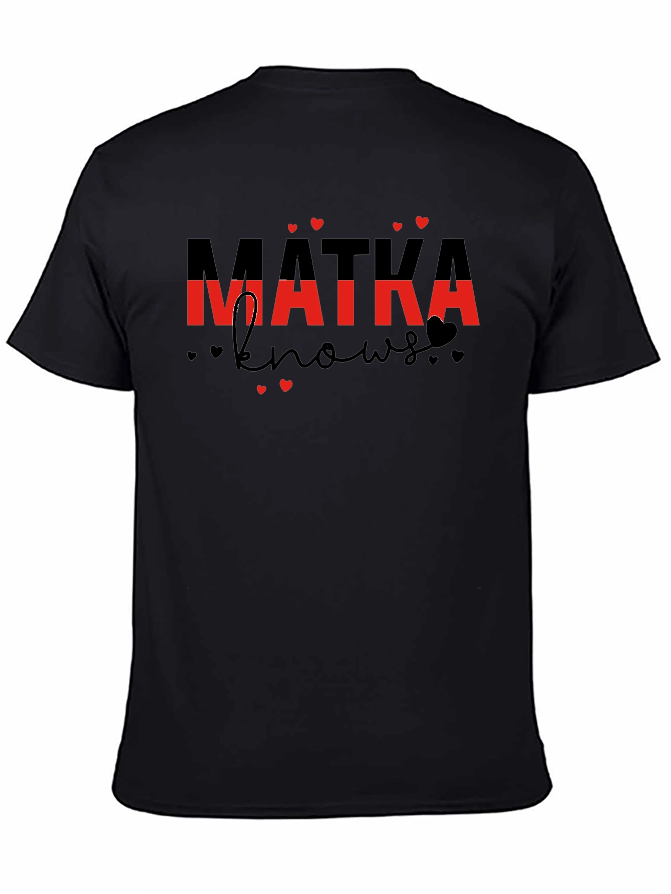 Mama Knows Black Cotton Graphic Tee