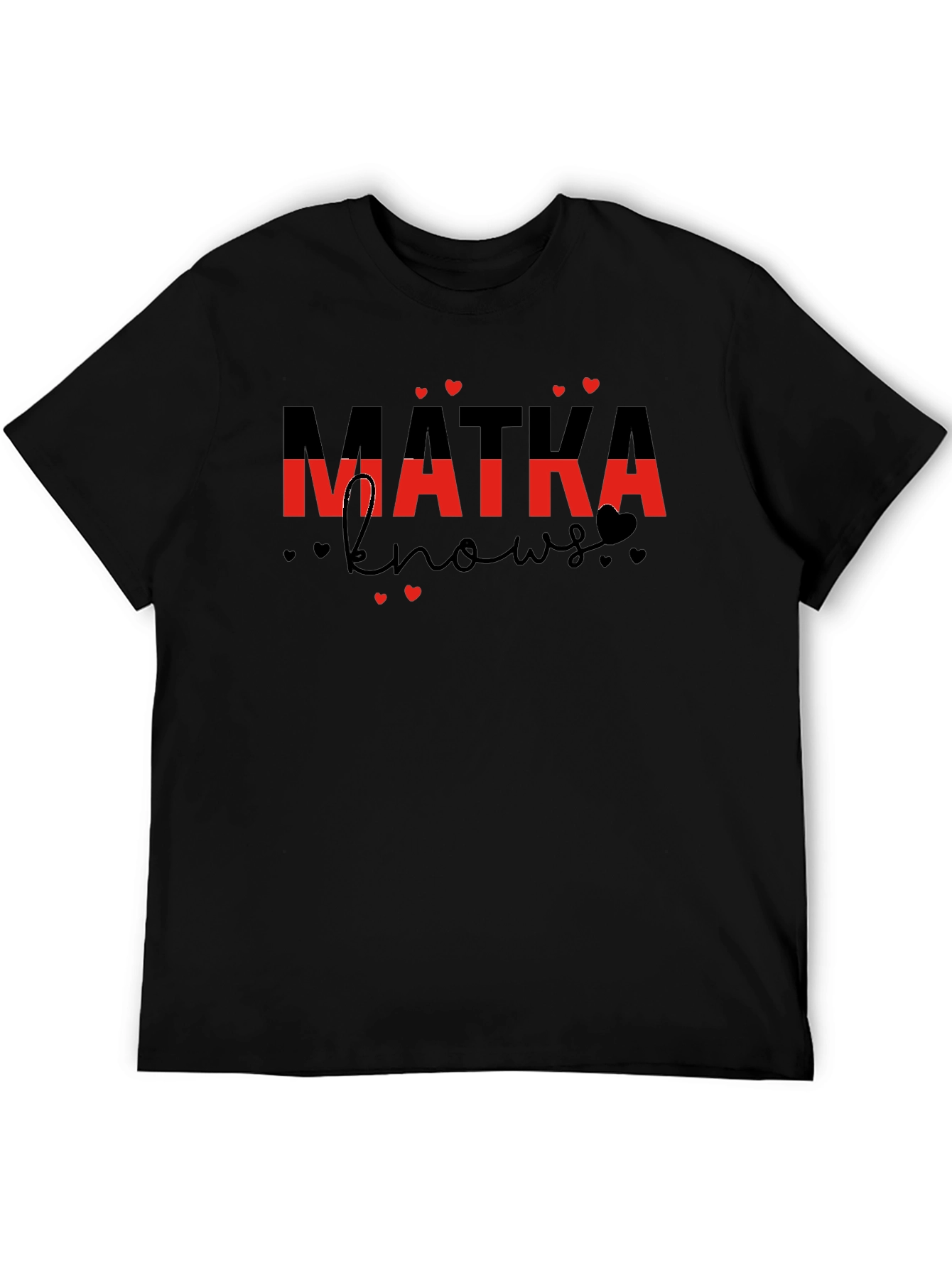 Mama Knows Black Cotton Graphic Tee