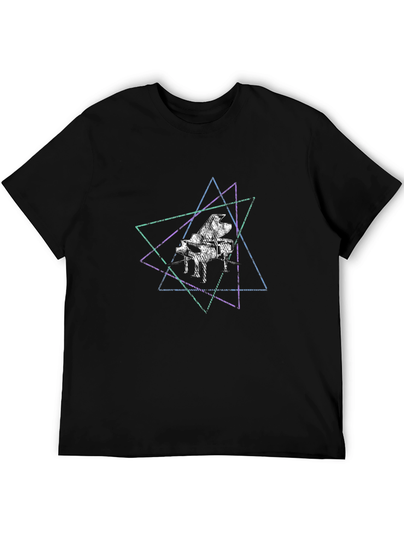 Geometric Piano T-Shirt - Black