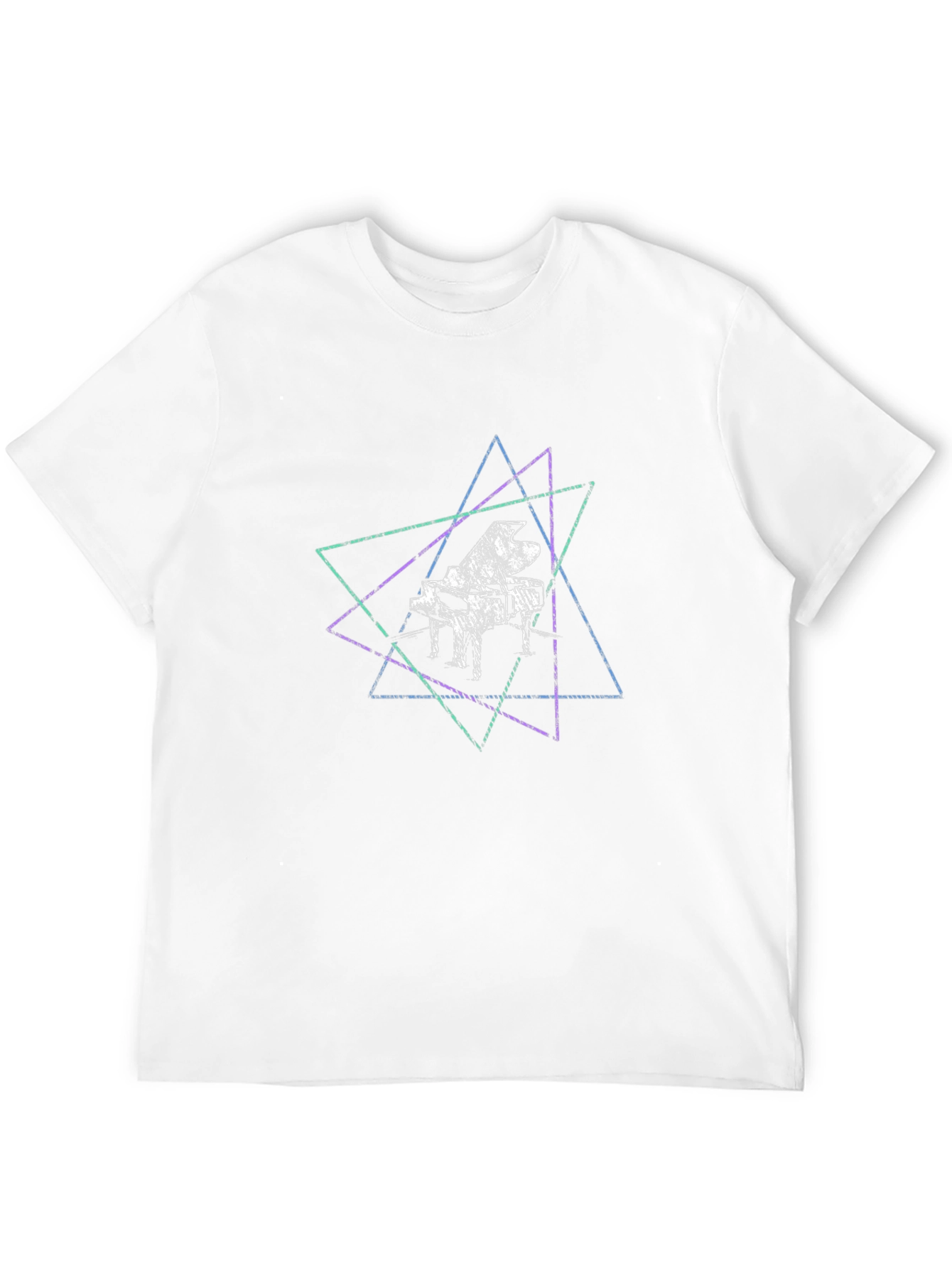 Geometric Piano T-Shirt - Black