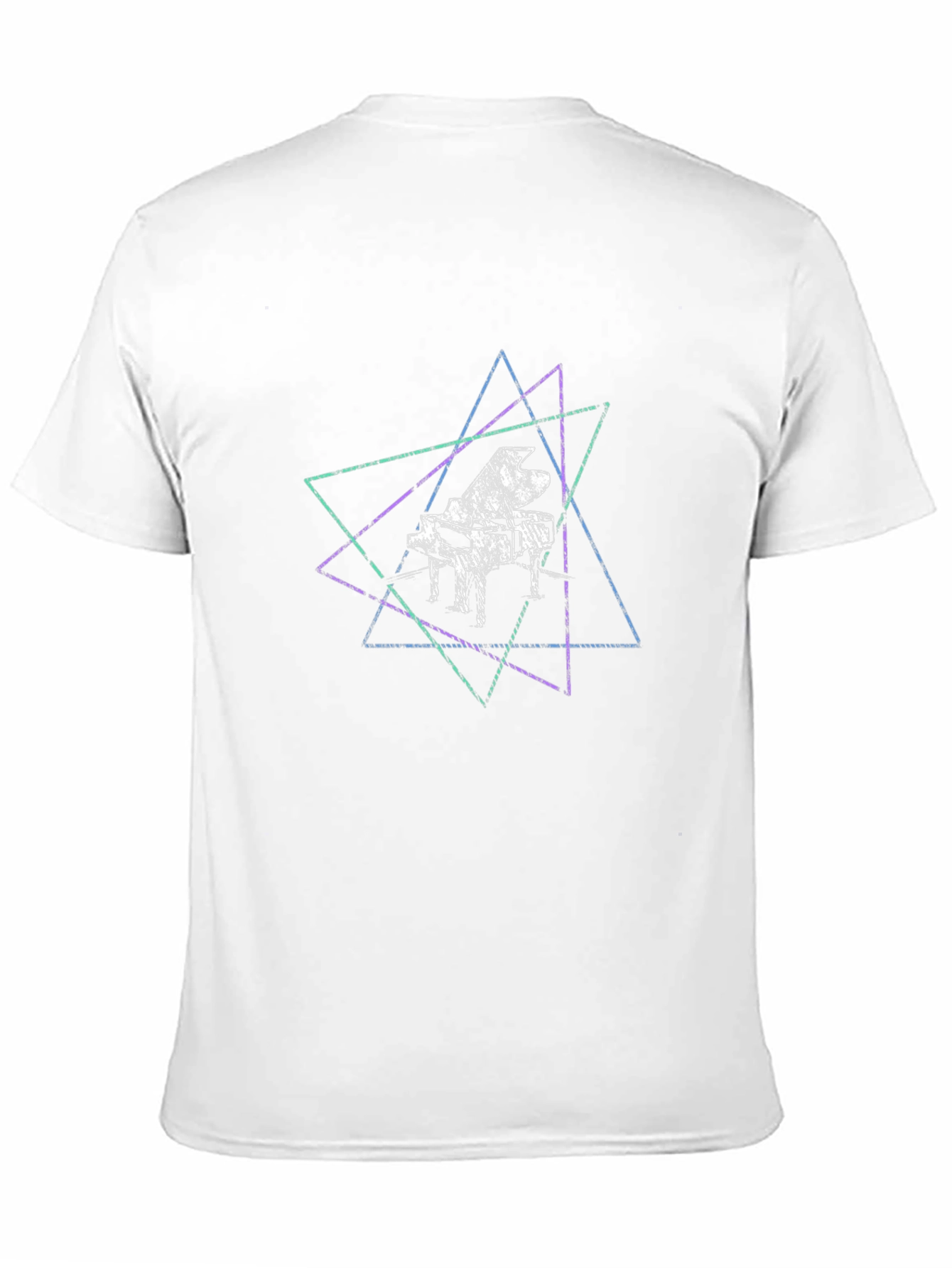 Geometric Piano T-Shirt - Black