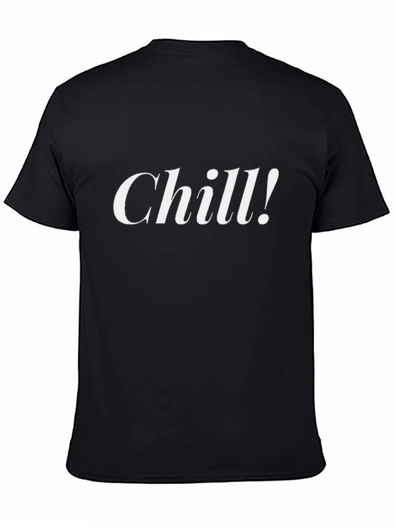 Chill! Graphic Black T-Shirt - Relaxed Fit