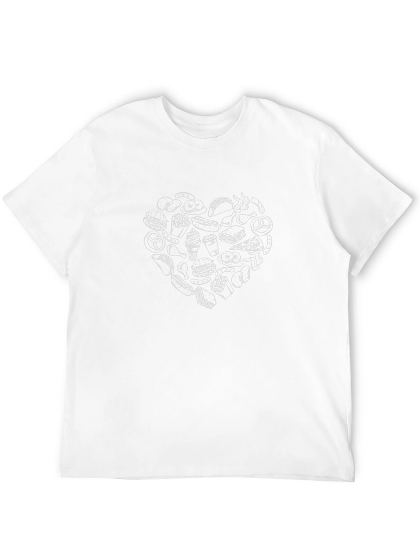 Food Lover T-Shirt - Heart Shape Graphic Tee