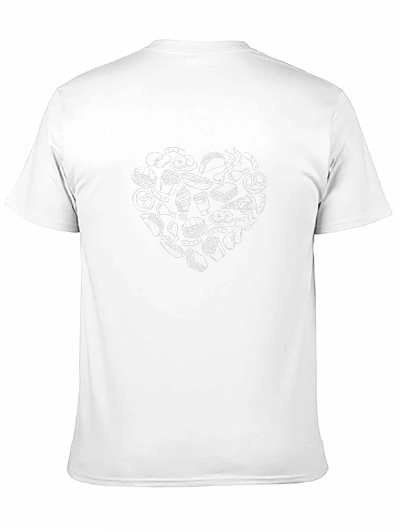 Food Lover T-Shirt - Heart Shape Graphic Tee