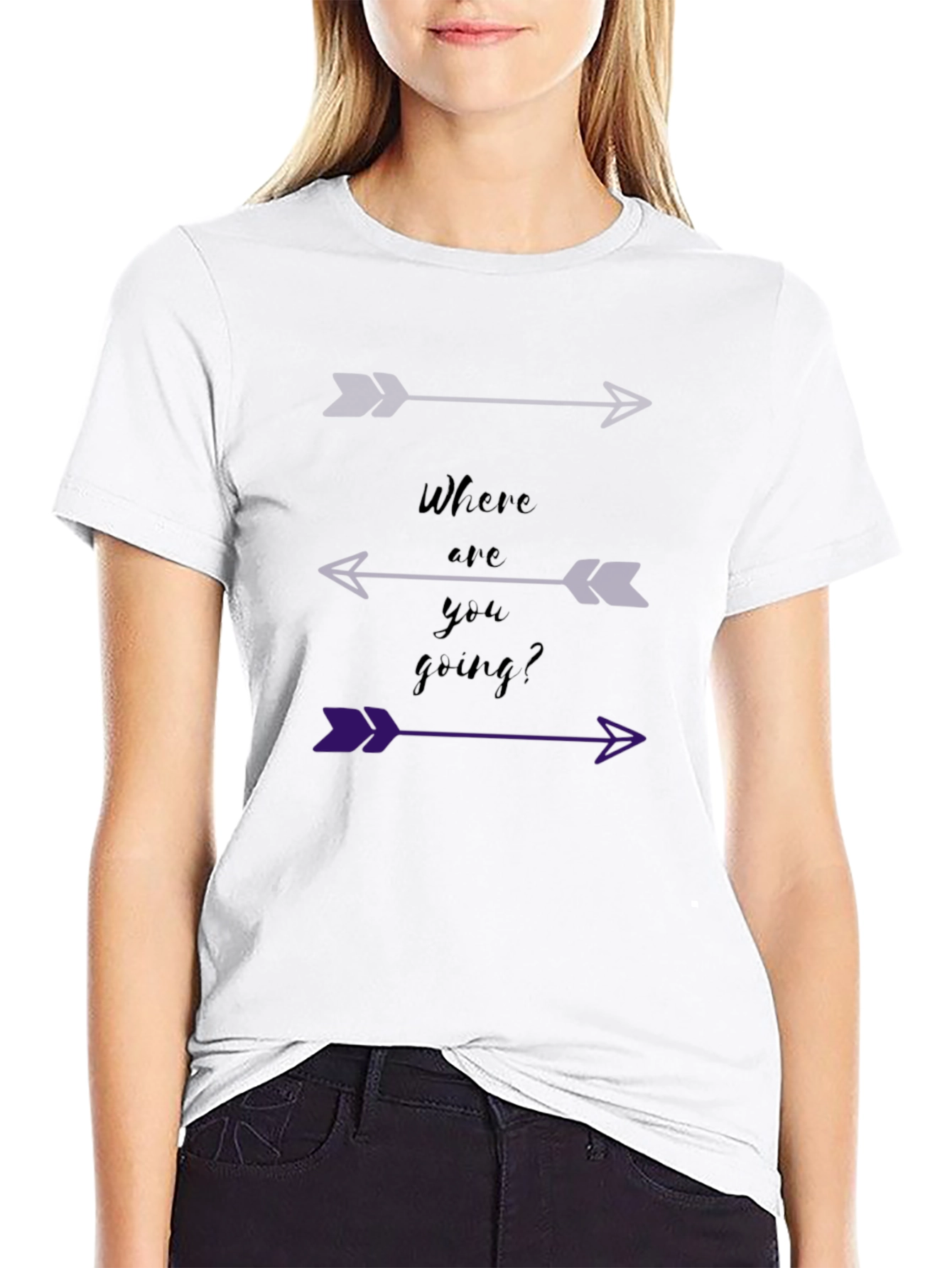 Arrow Graphic T-Shirt - Where Are You Going Tee