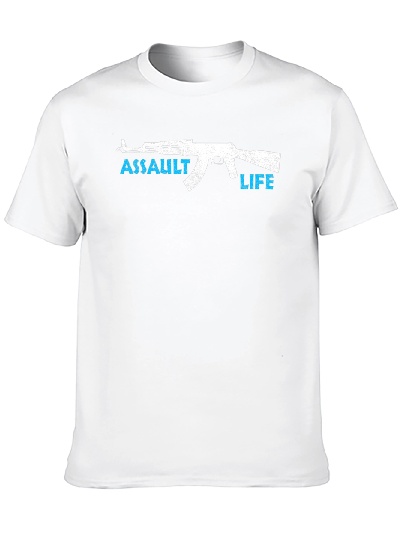 Assault Life Graphic Tee - Gun Design Black T-Shirt
