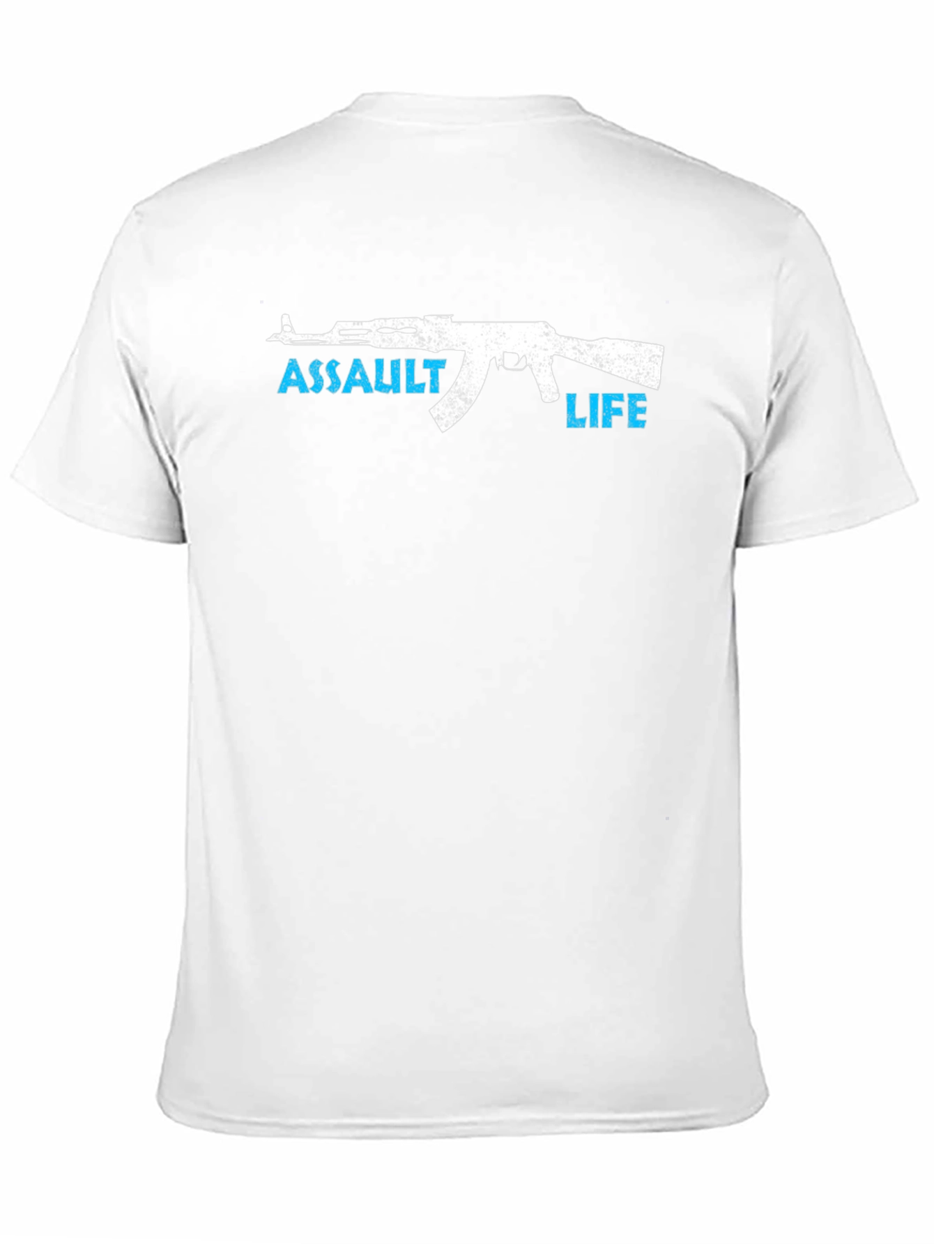 Assault Life Graphic Tee - Gun Design Black T-Shirt
