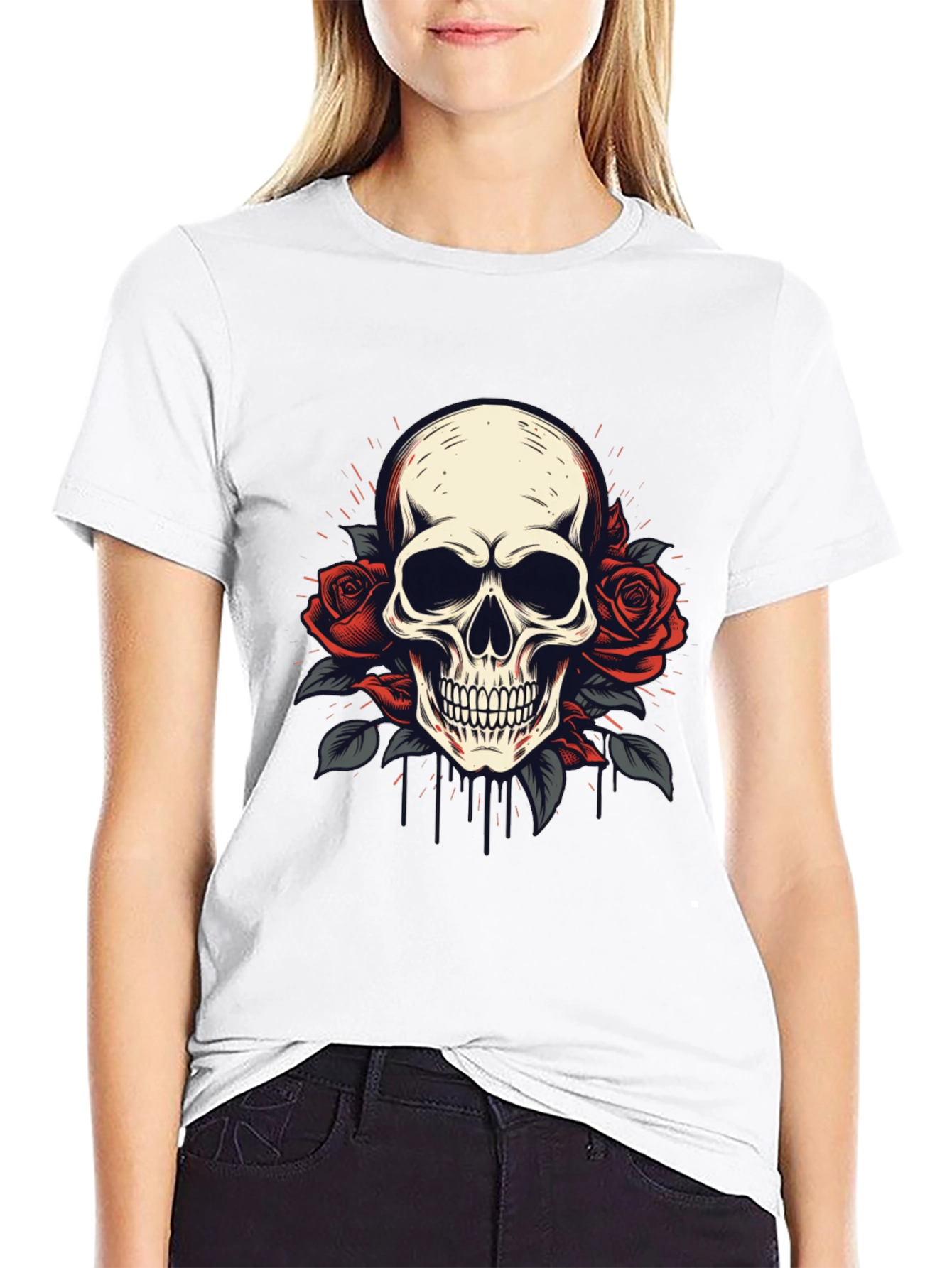 Skull & Roses Graphic Tee