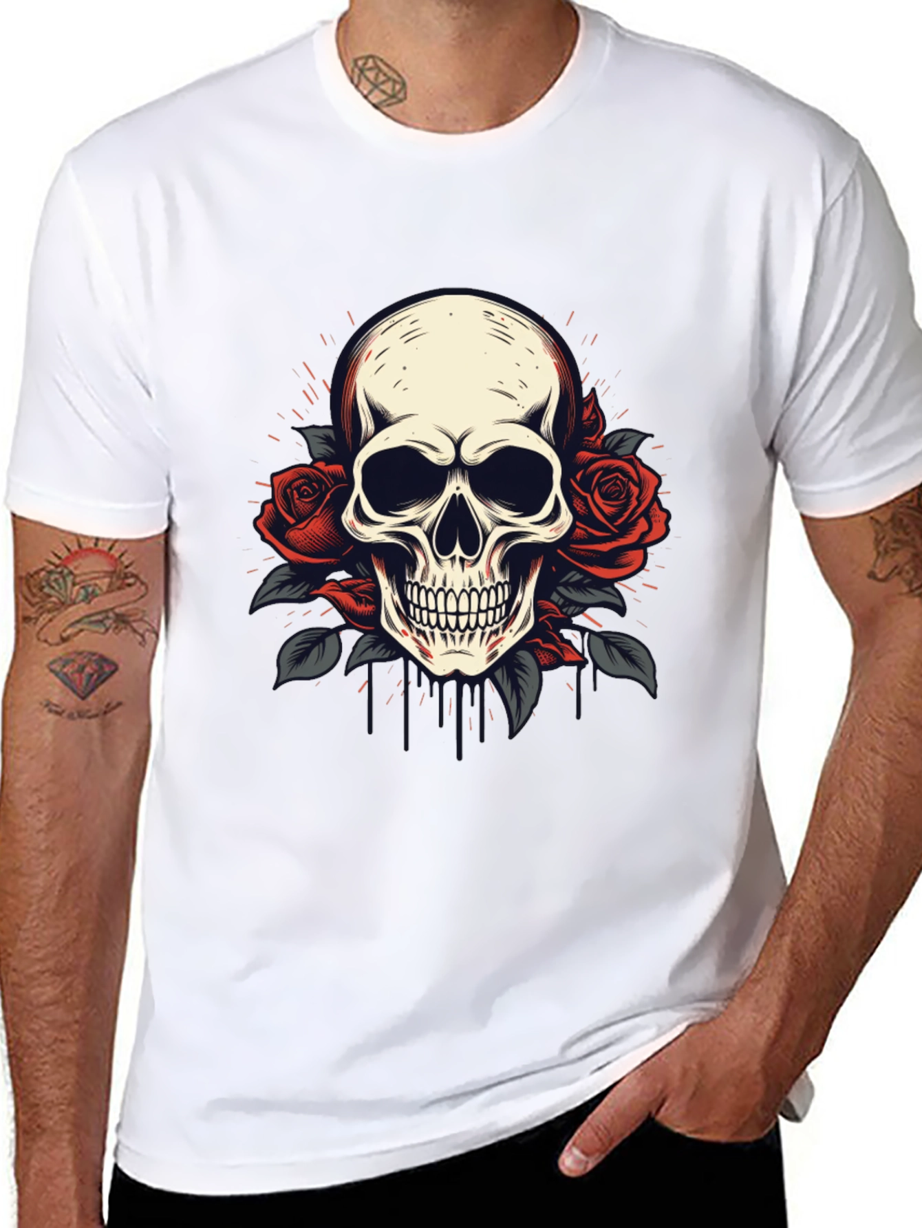 Skull & Roses Graphic Tee