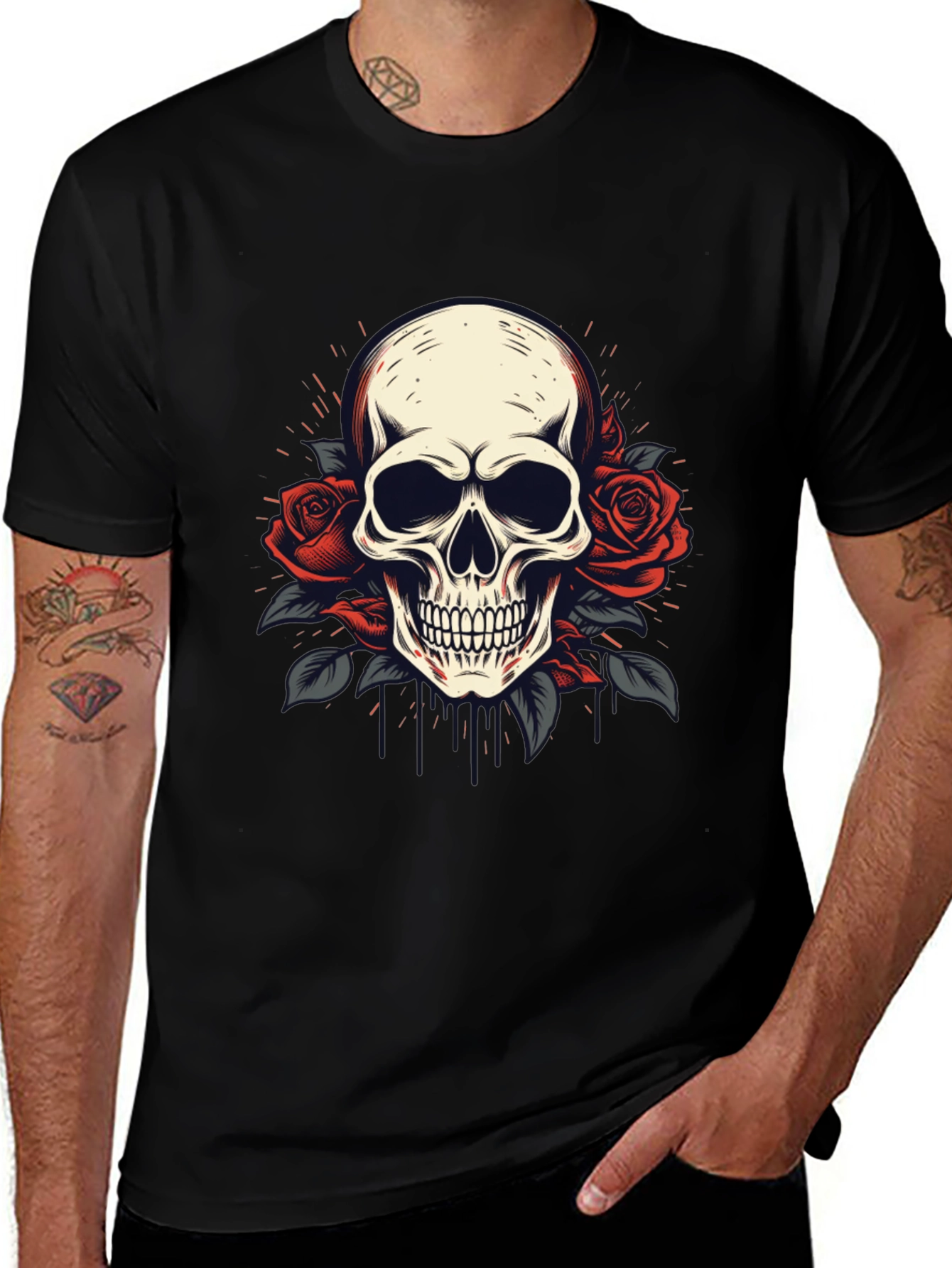 Skull & Roses Graphic Tee