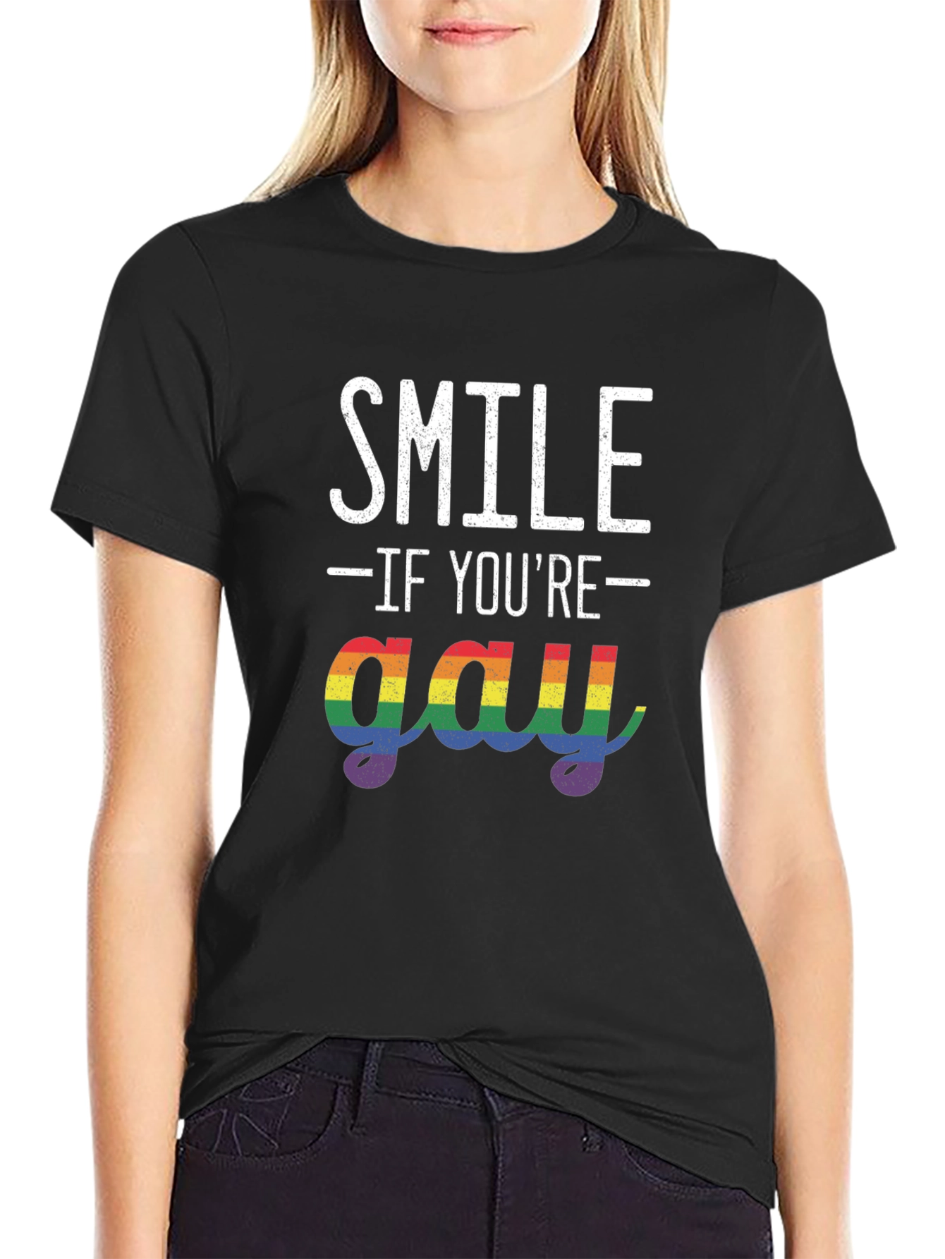 Smile If Youre Gay Graphic Tee