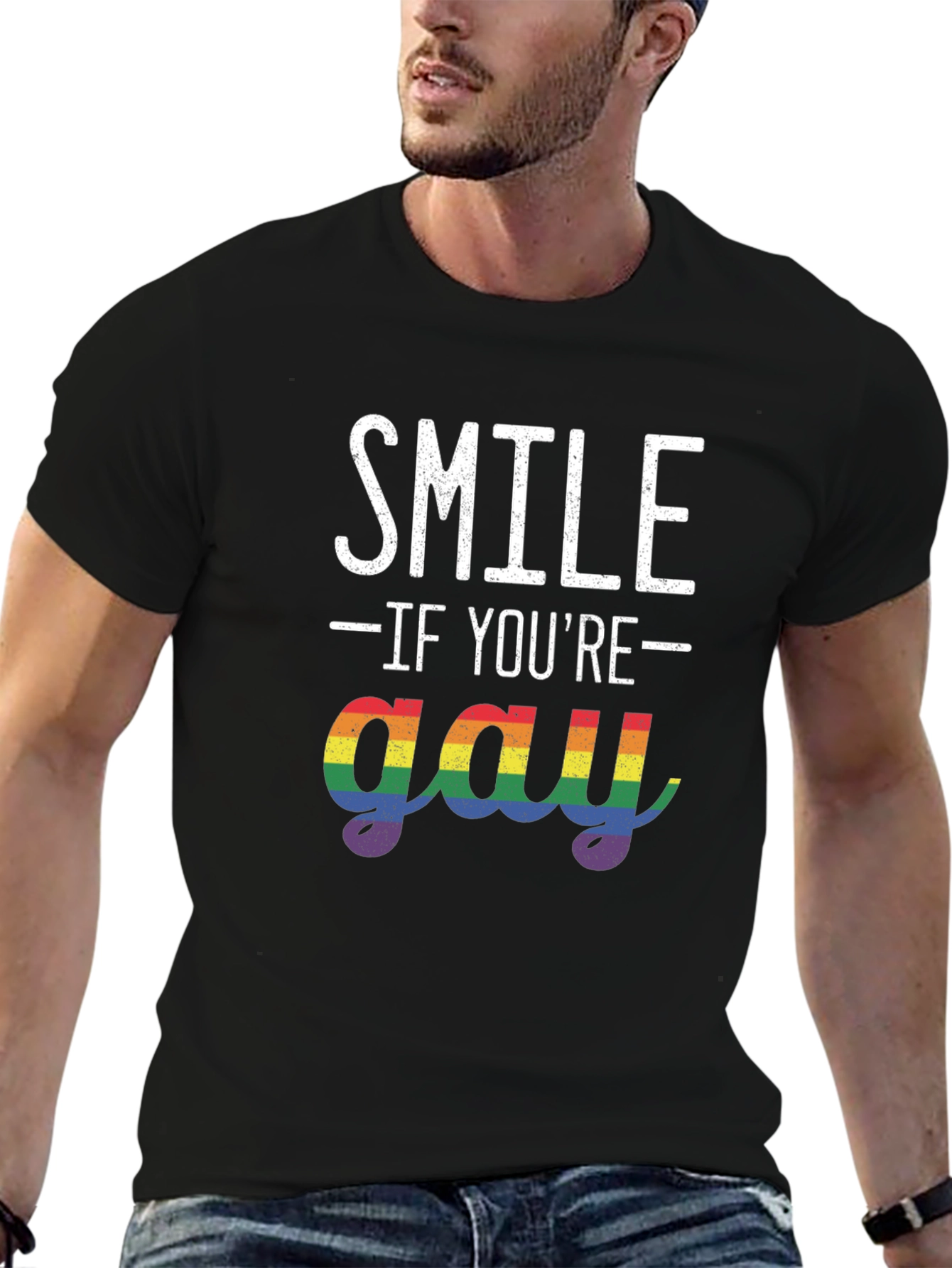 Smile If Youre Gay Graphic Tee