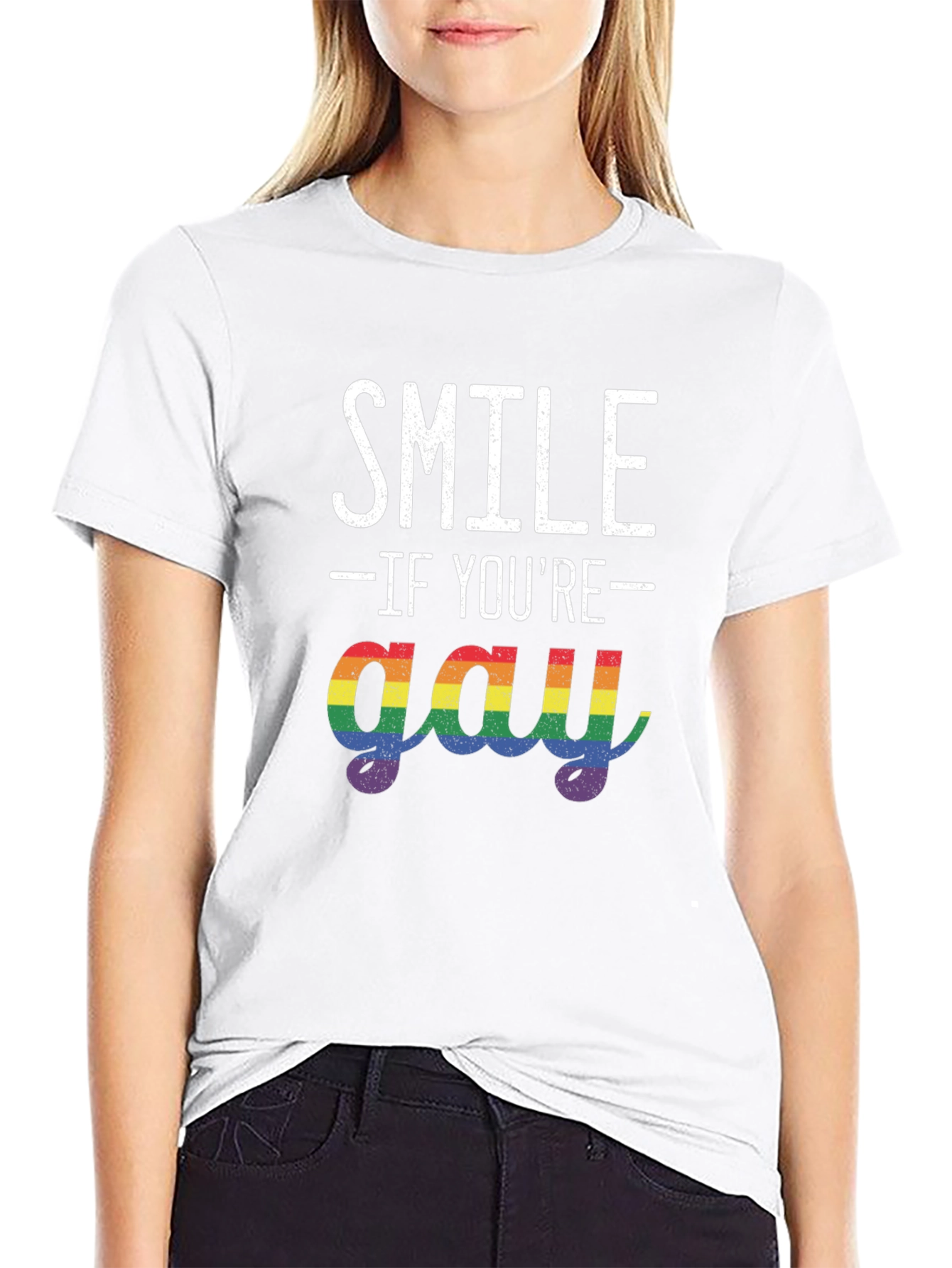 Smile If Youre Gay Graphic Tee