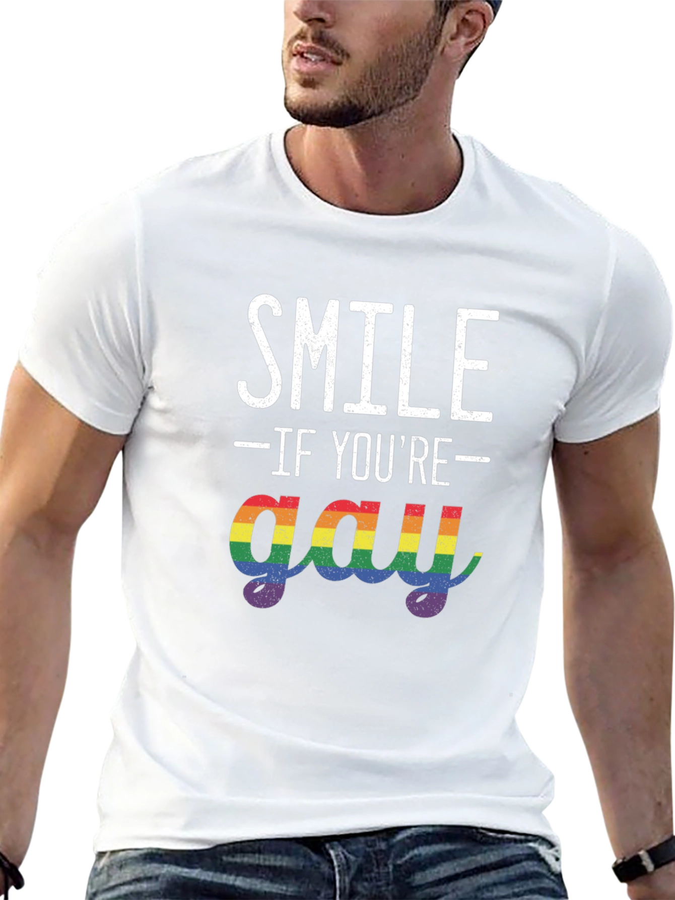 Smile If Youre Gay Graphic Tee