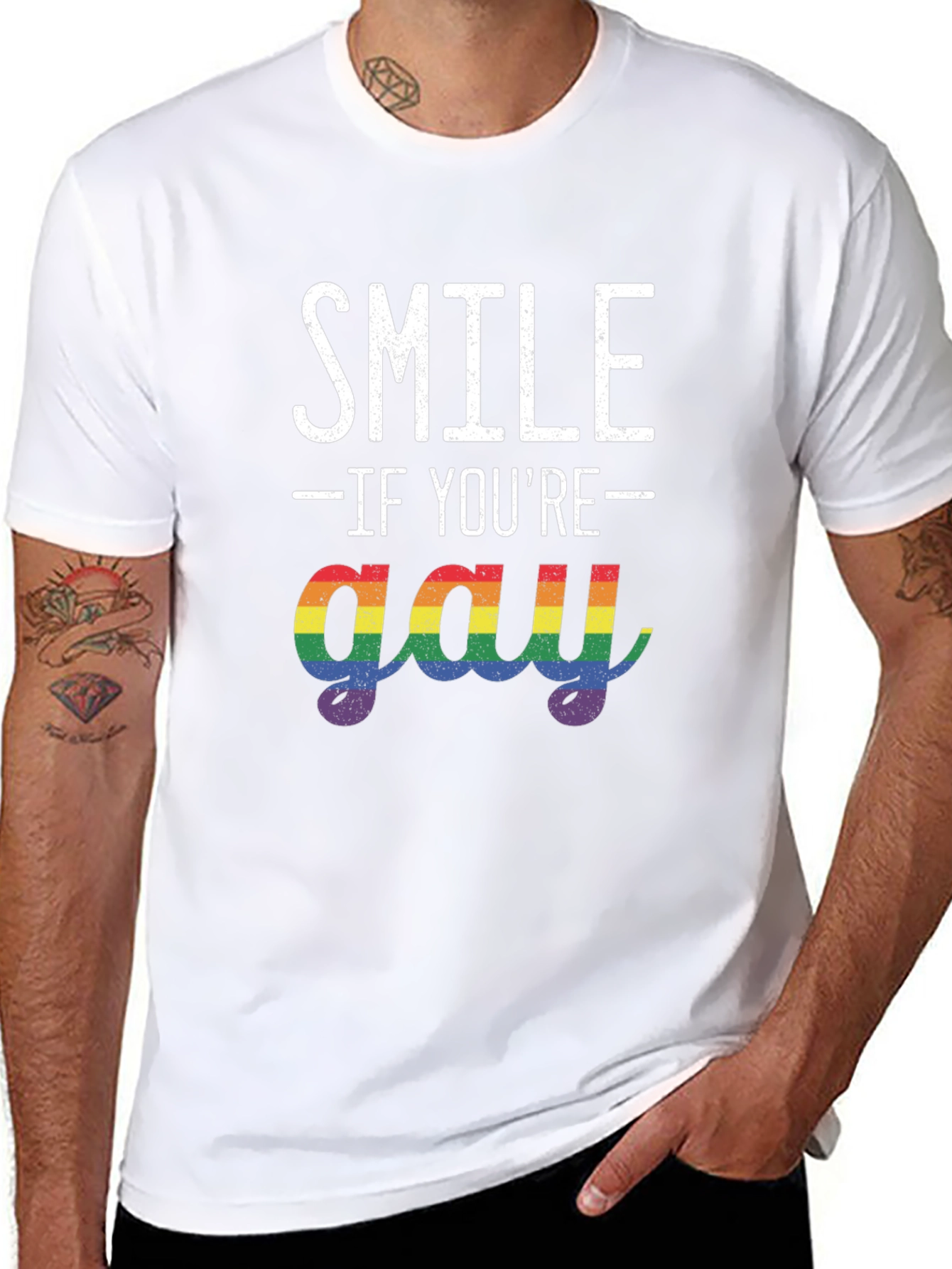 Smile If Youre Gay Graphic Tee