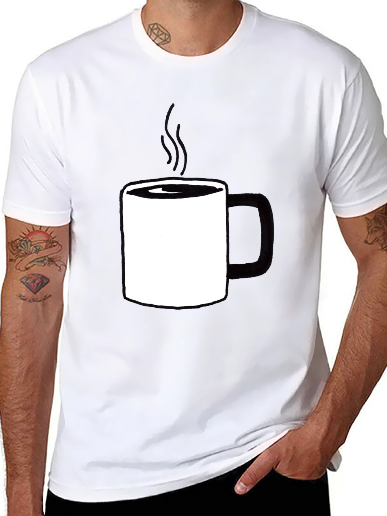 Coffee Mug Graphic Tee - Casual Comfort
