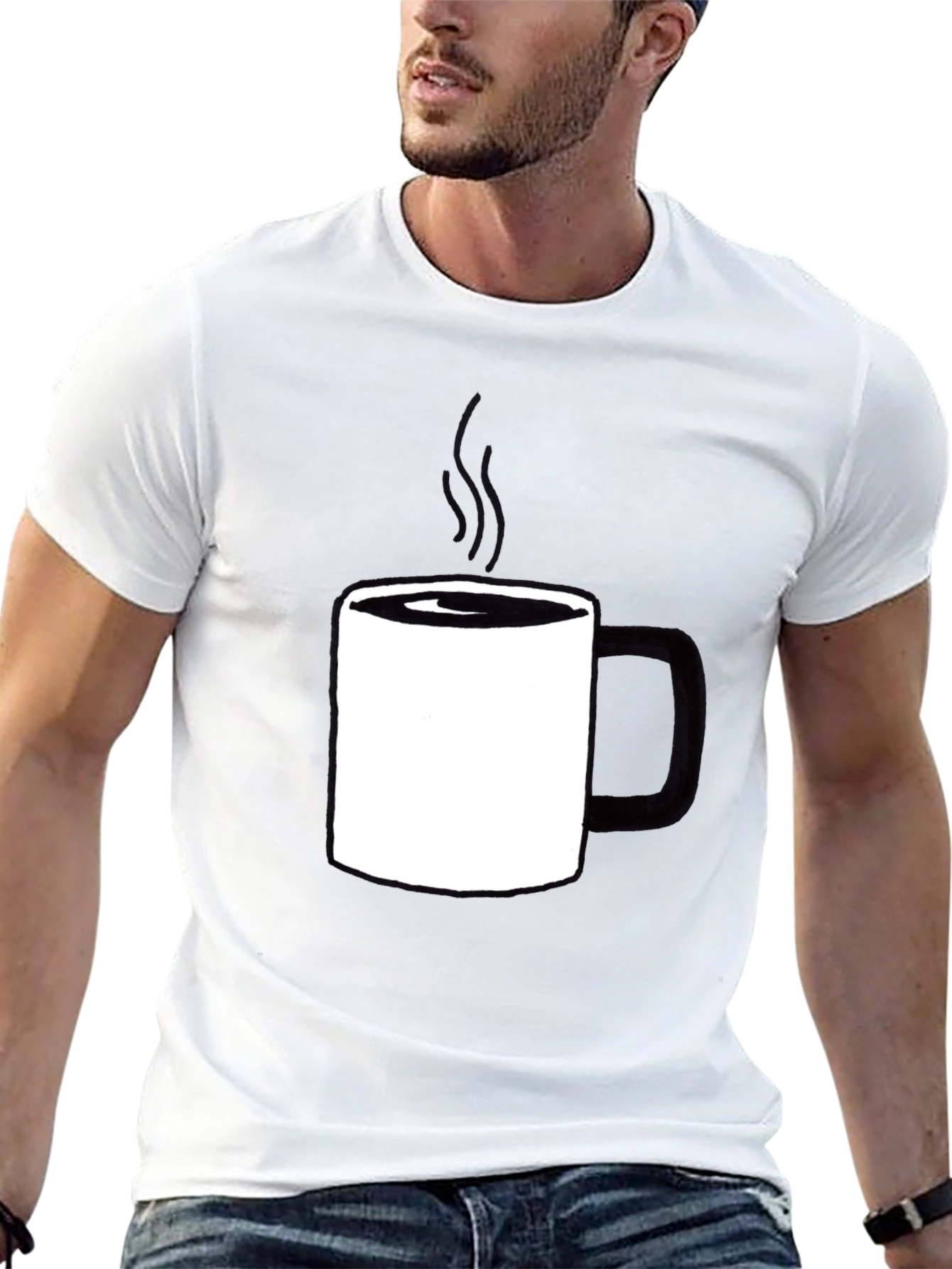 Coffee Mug Graphic Tee - Casual Comfort