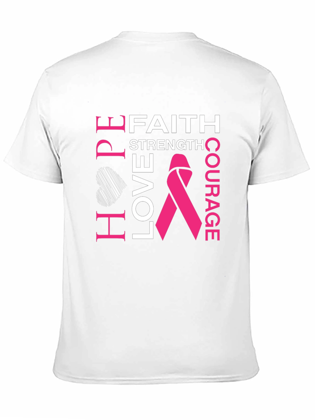 Faith Hope Love Breast Cancer Awareness T-Shirt