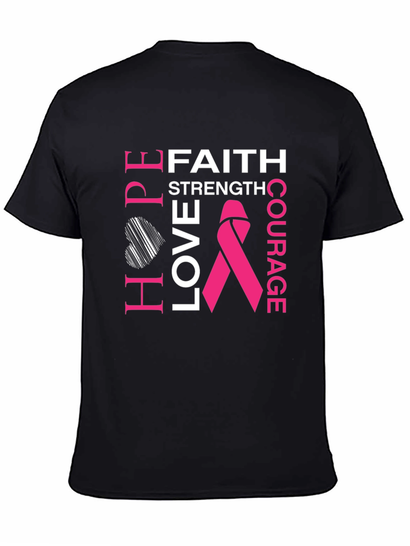 Faith Hope Love Breast Cancer Awareness T-Shirt