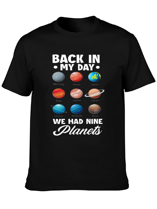 Back in My Day Nine Planets Graphic T-Shirt