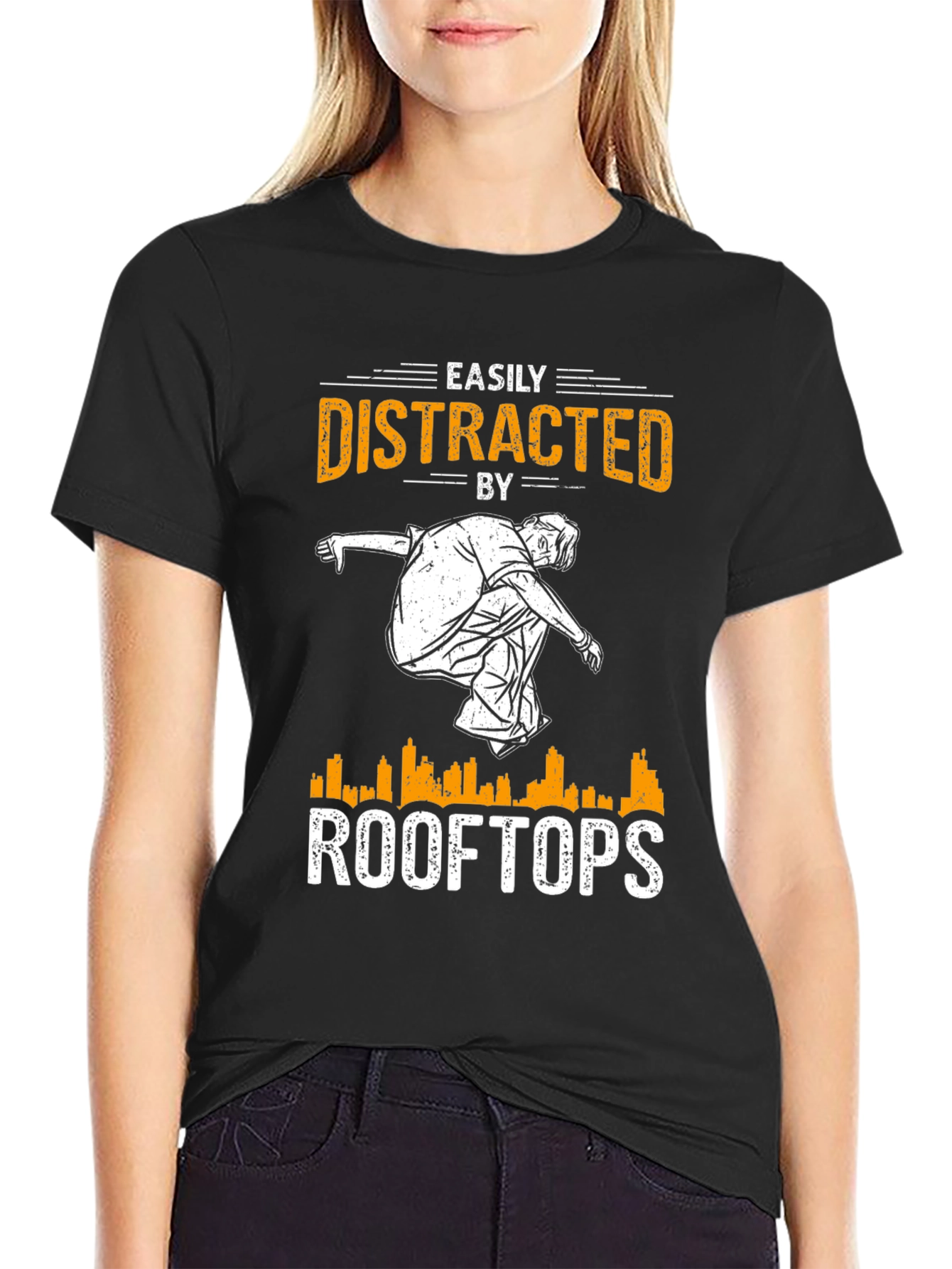 Easily Distracted by Rooftops Graphic Tee