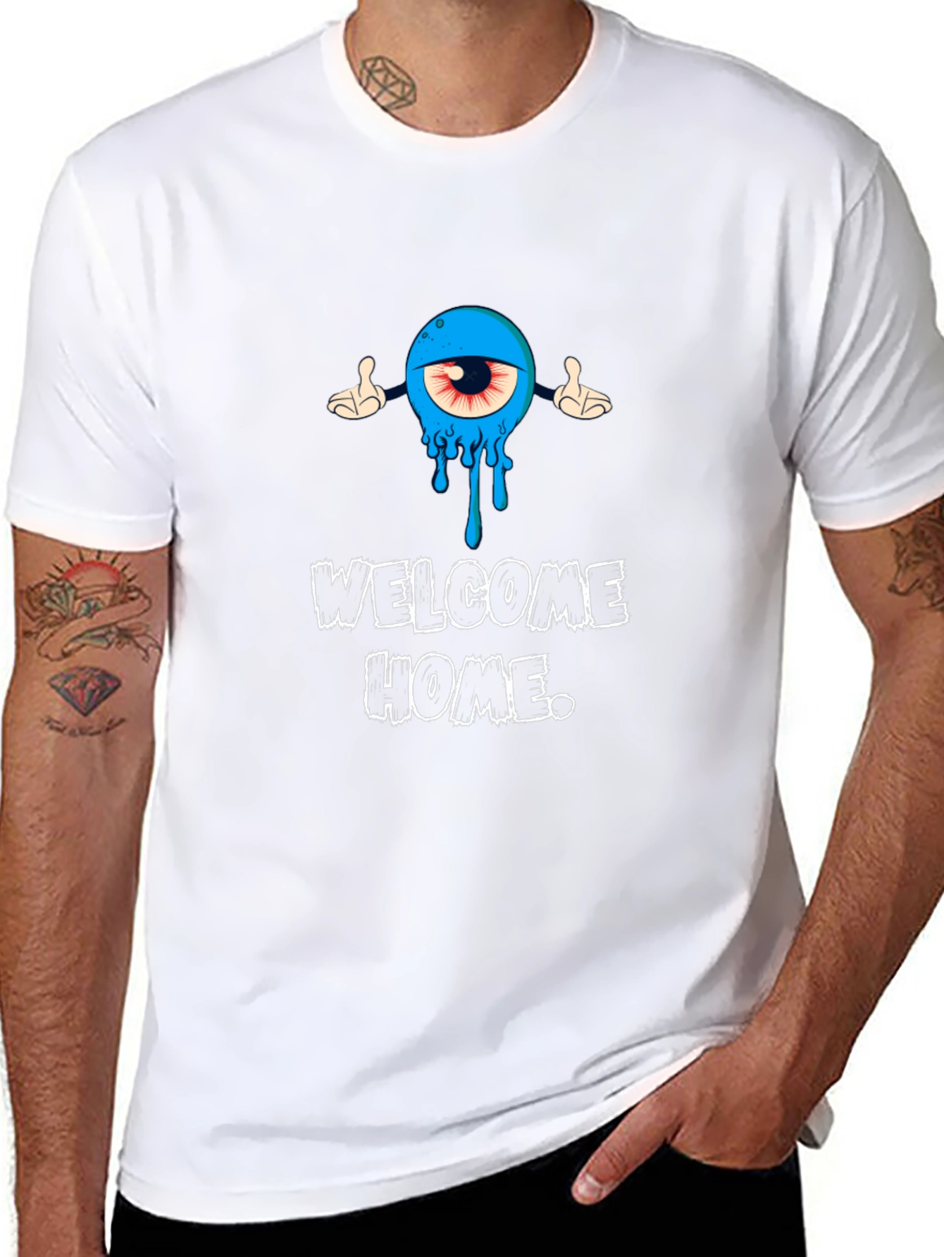 Welcome Home Graphic Black T-Shirt
