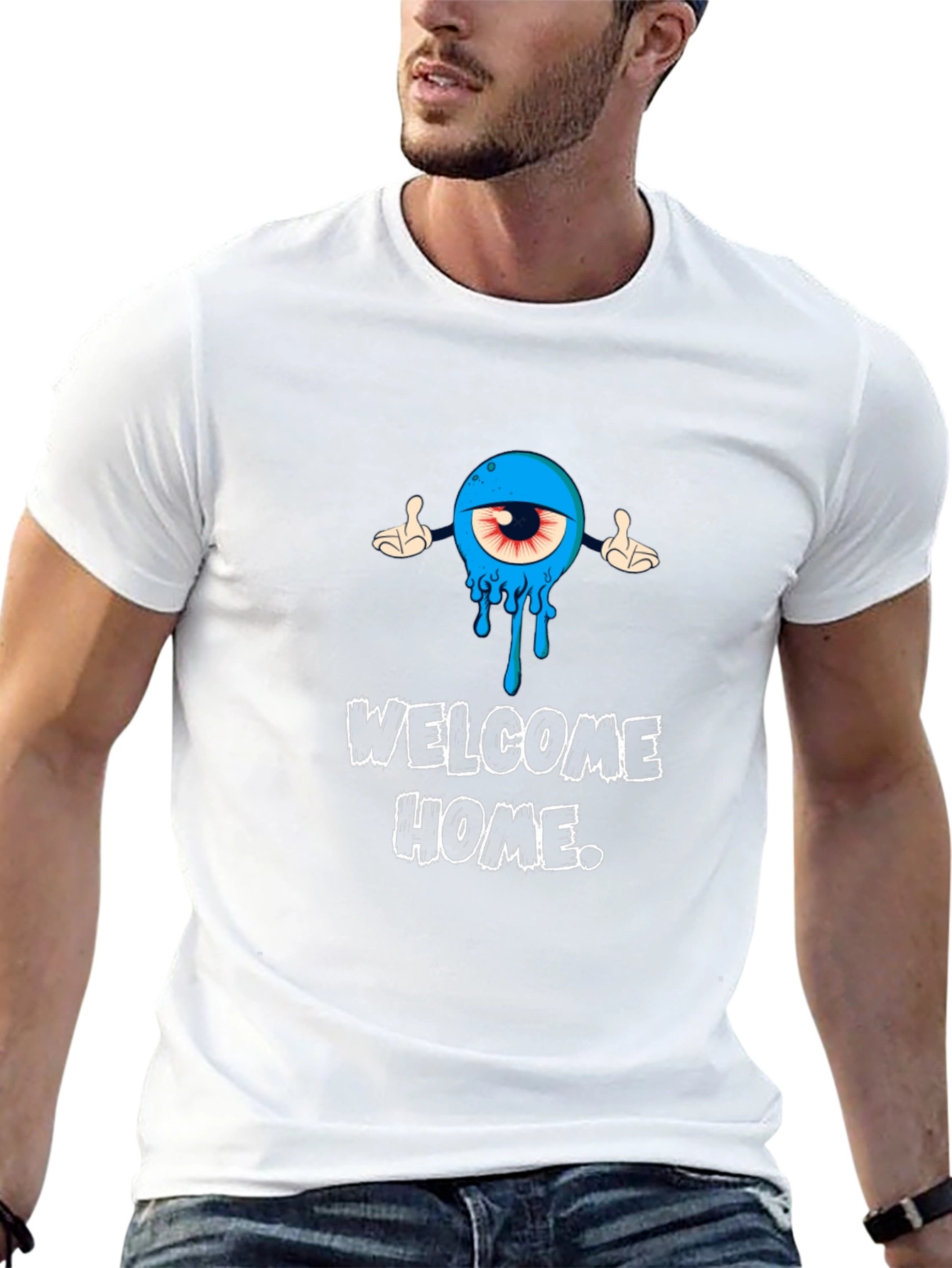 Welcome Home Graphic Black T-Shirt
