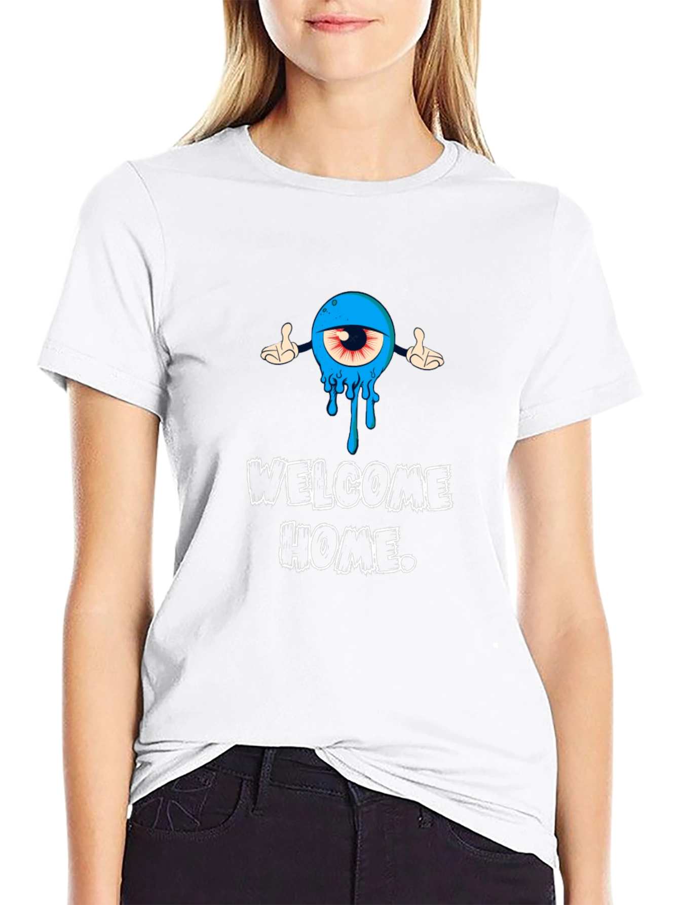 Welcome Home Graphic Black T-Shirt