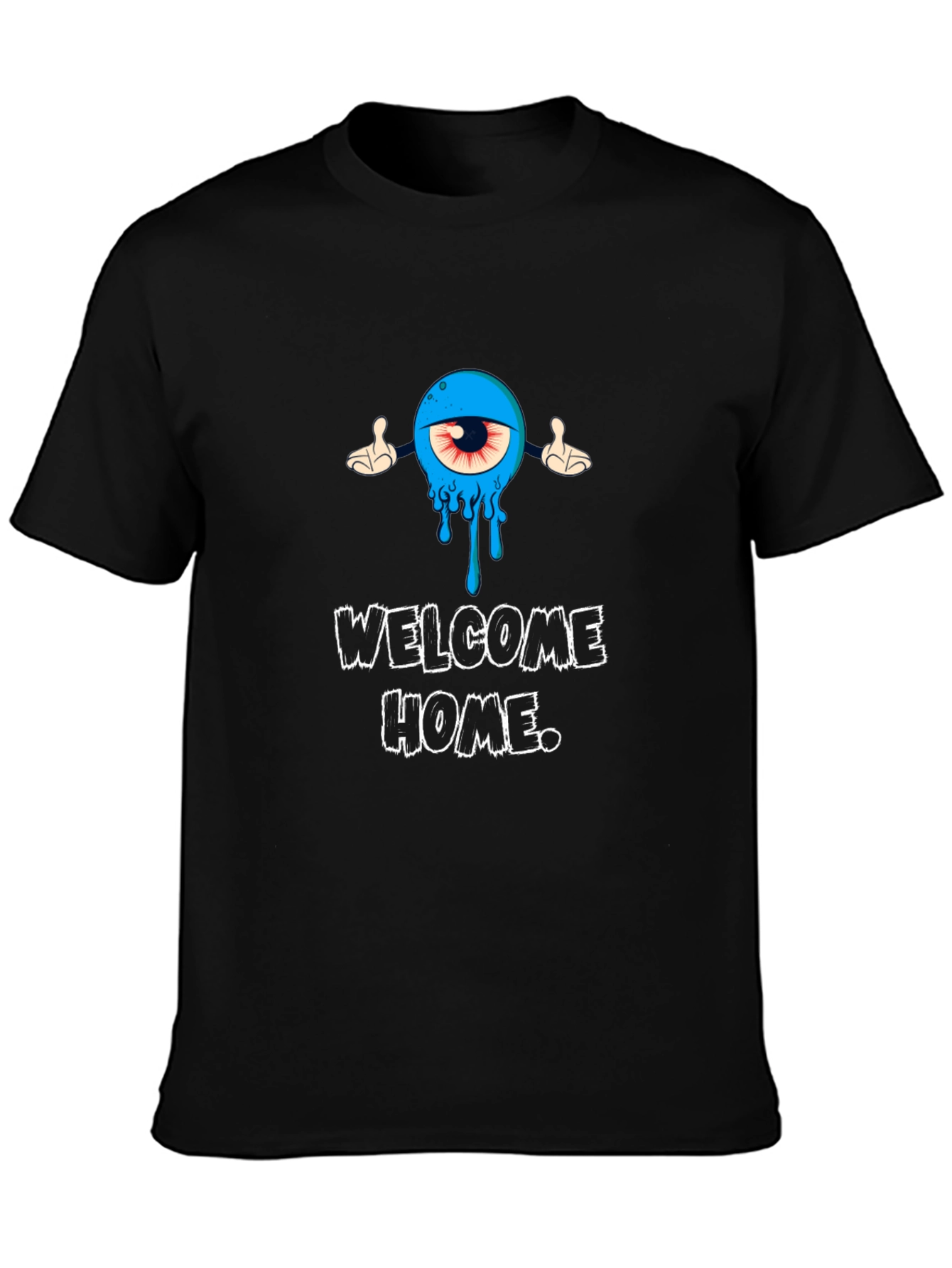 Welcome Home Graphic Black T-Shirt