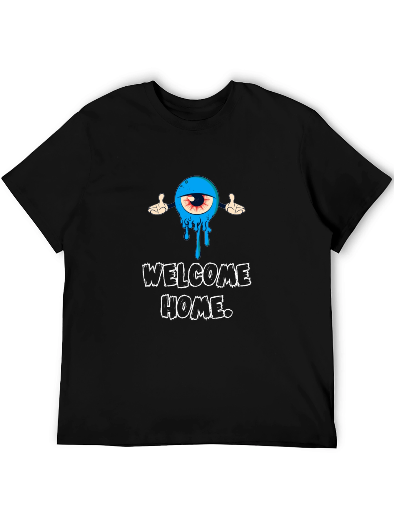 Welcome Home Graphic Black T-Shirt