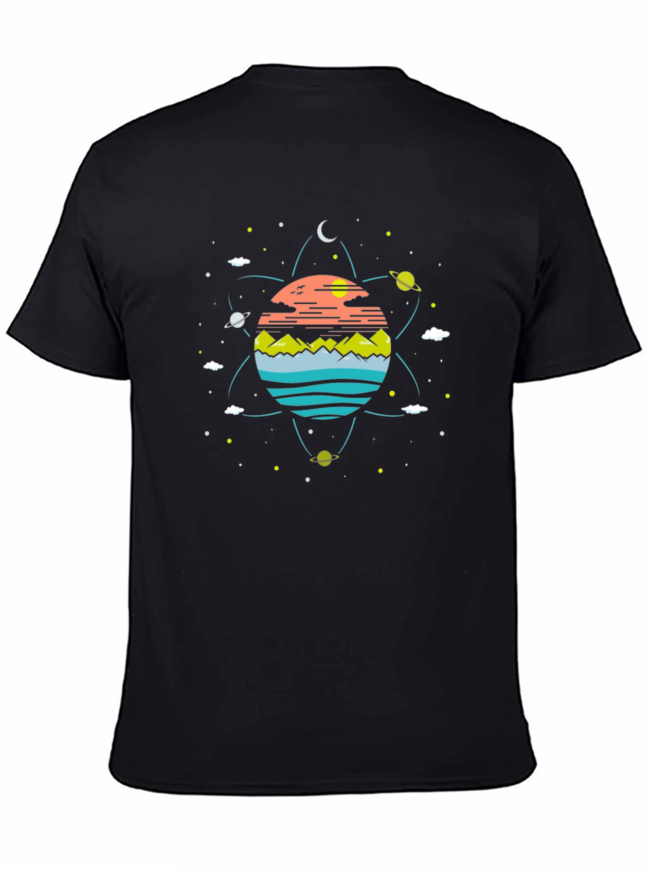 Cosmic Landscape Black T-Shirt