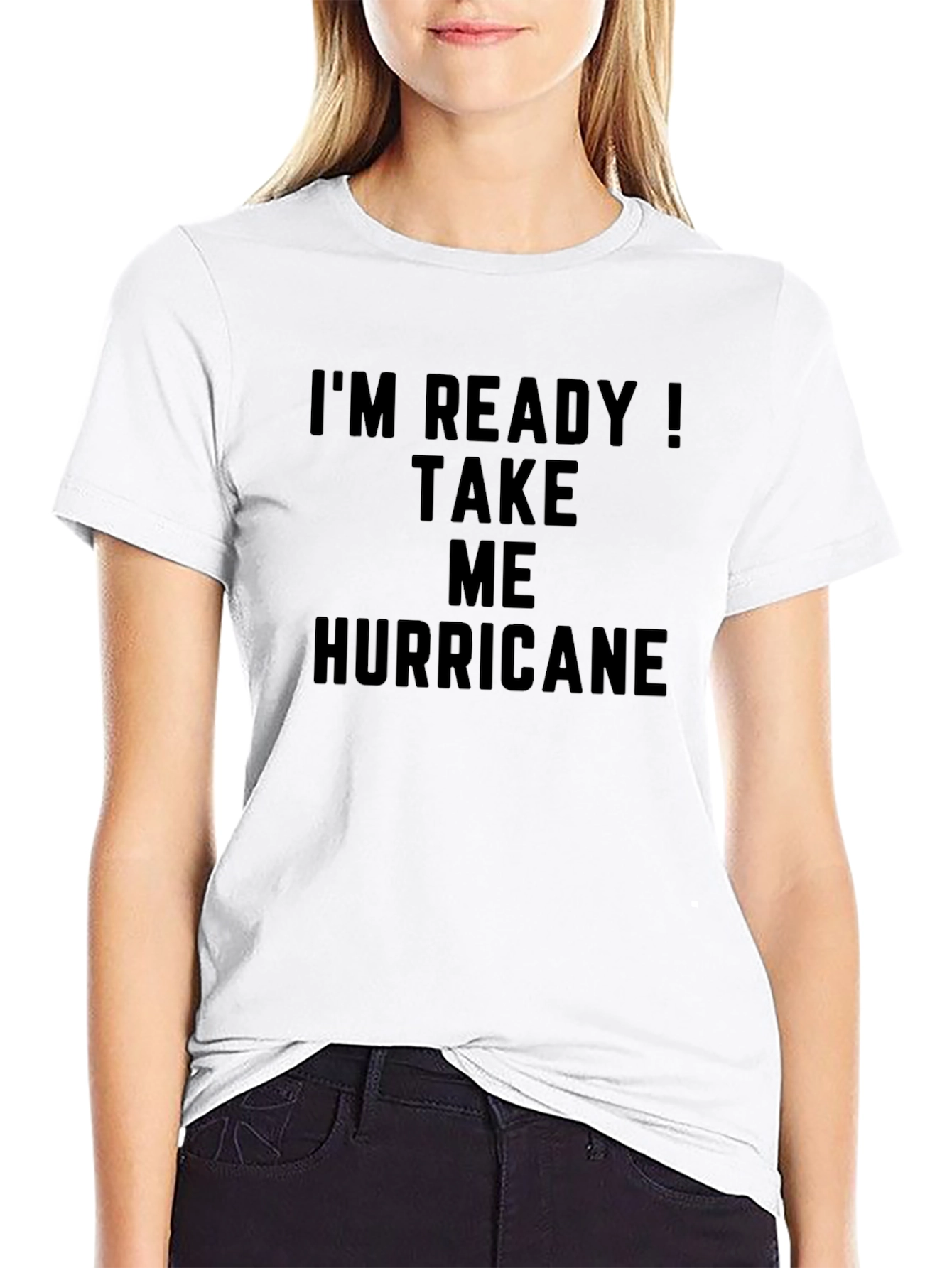 Im Ready! Take Me Hurricane Black Graphic Tee