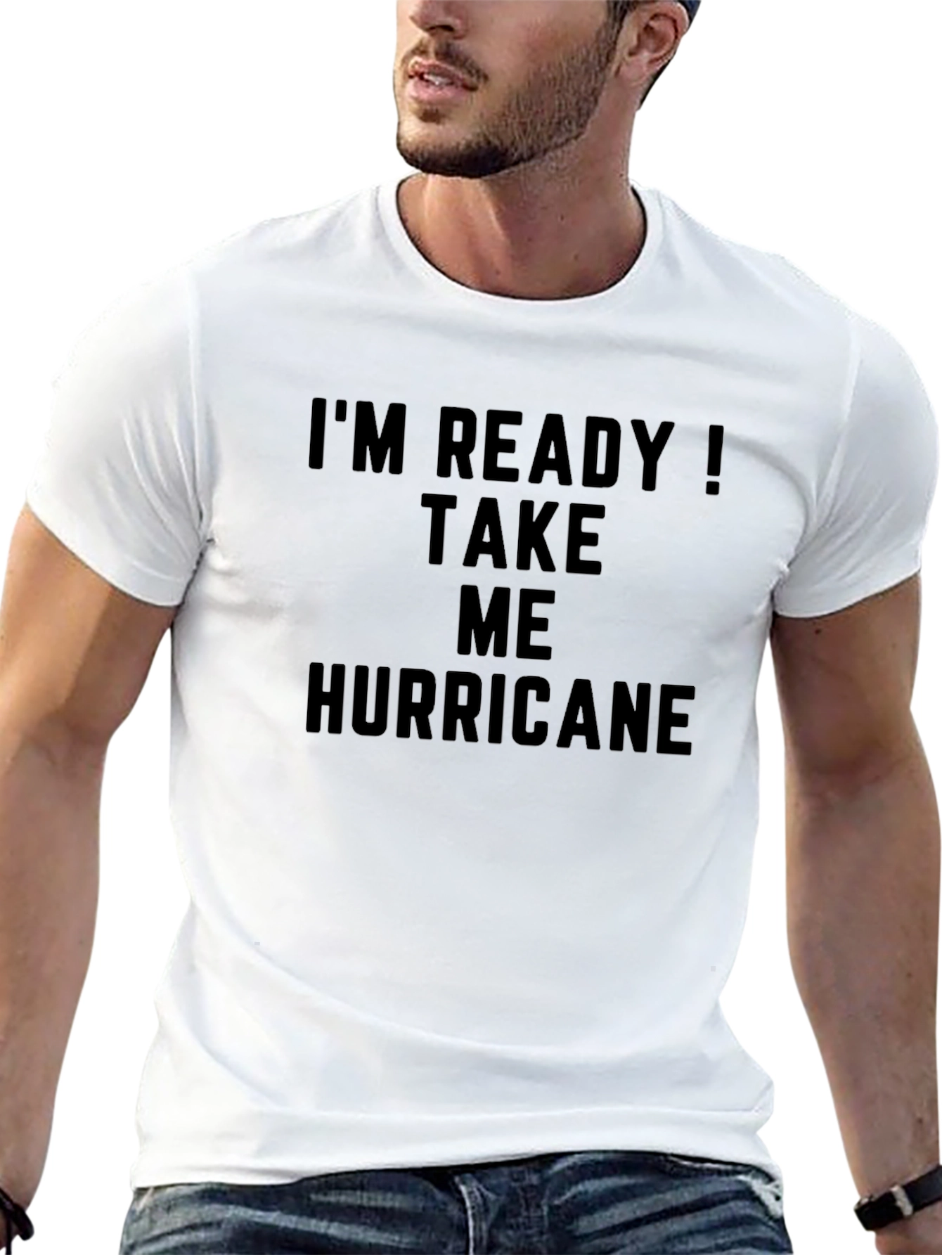 Im Ready! Take Me Hurricane Black Graphic Tee