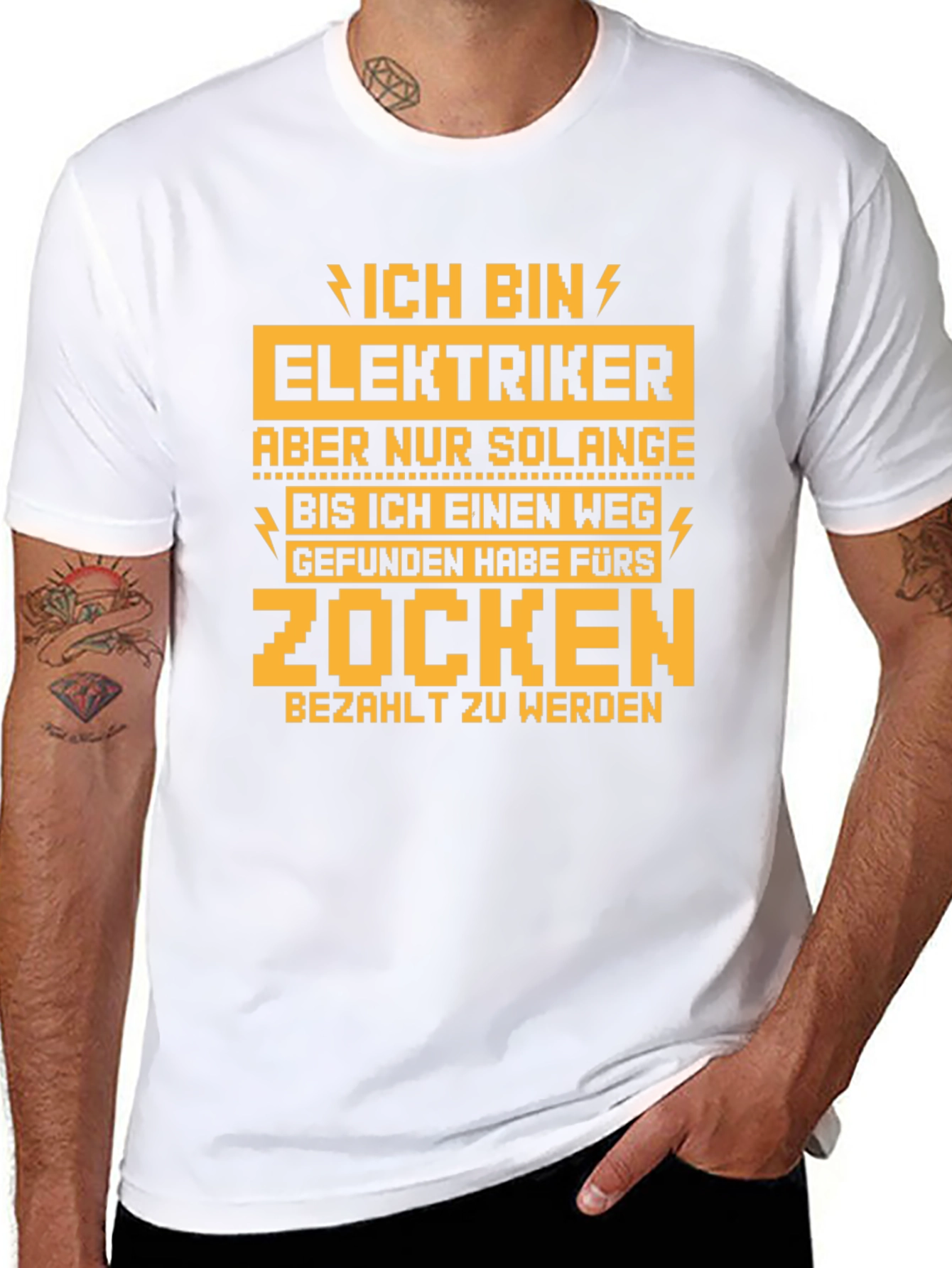 Electrician Gamer T-Shirt - Funny Novelty Tee
