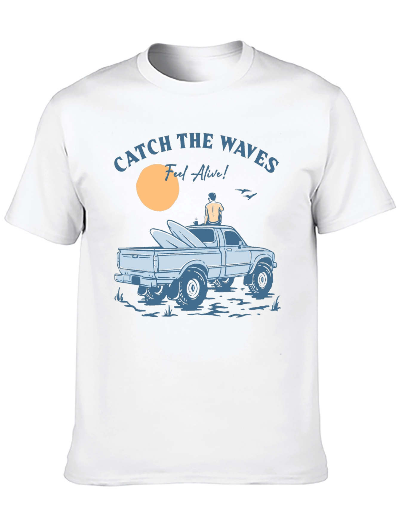 Catch The Waves Graphic T-Shirt Surf Style Tee