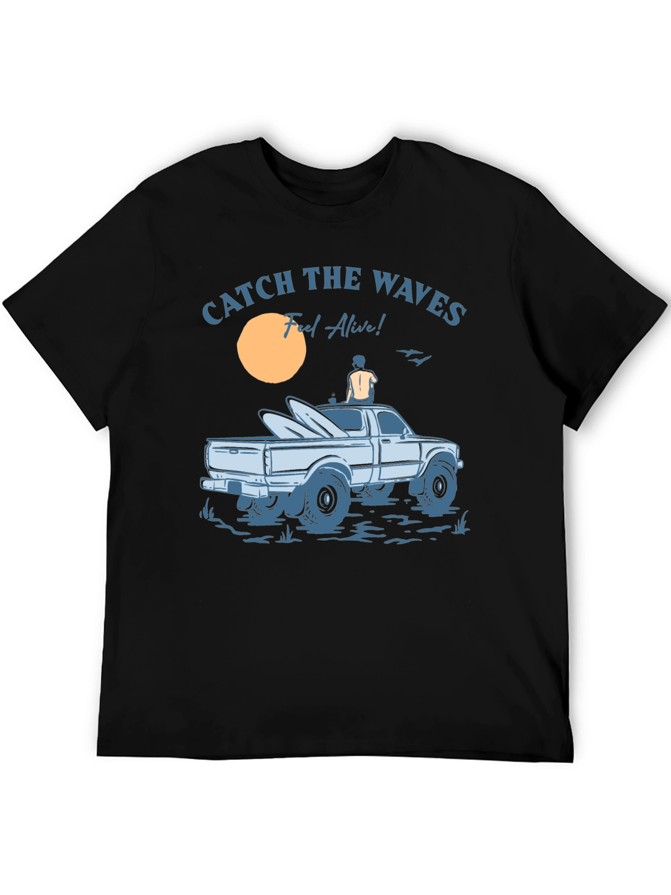 Catch The Waves Graphic T-Shirt Surf Style Tee