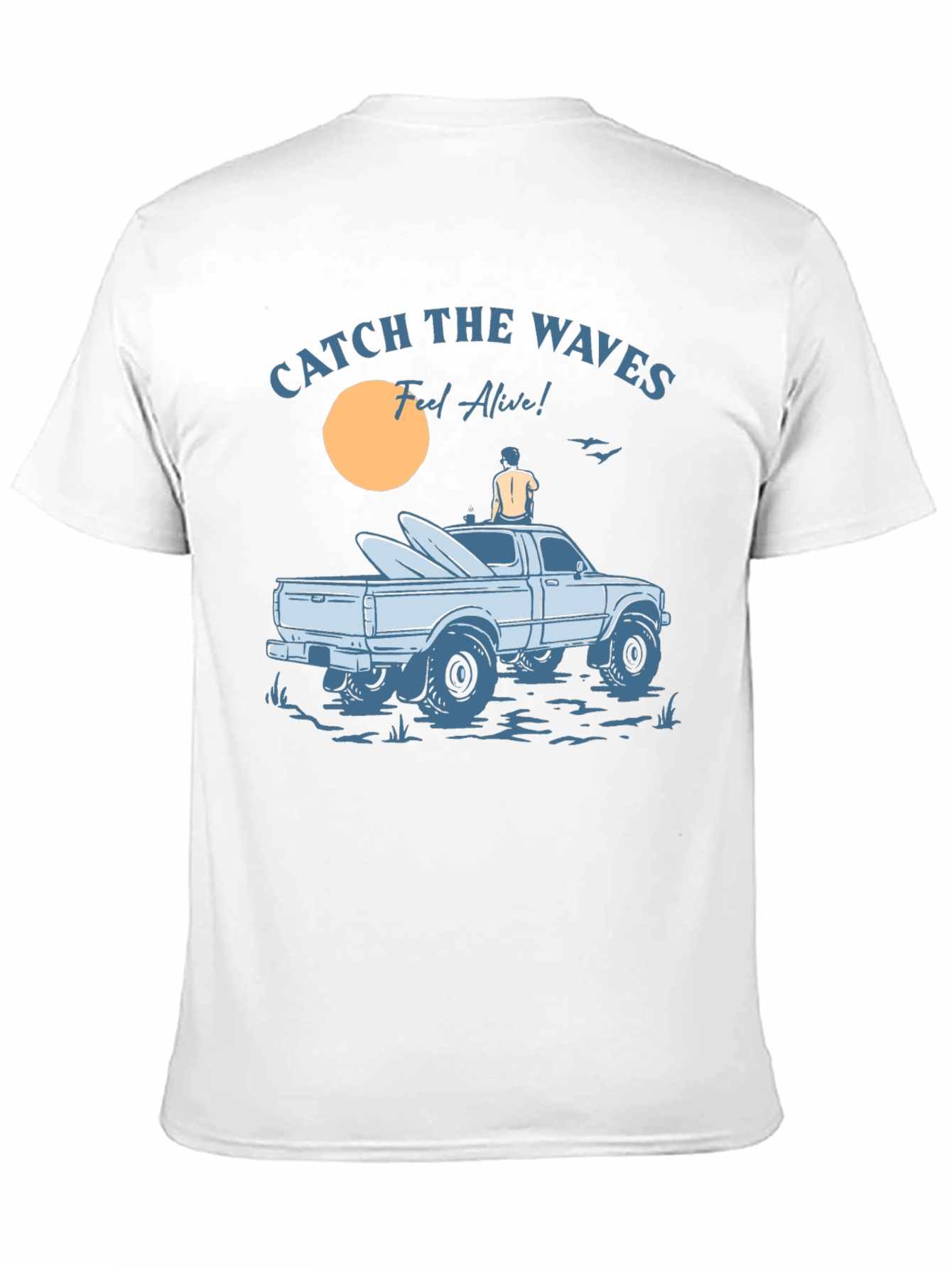 Catch The Waves Graphic T-Shirt Surf Style Tee