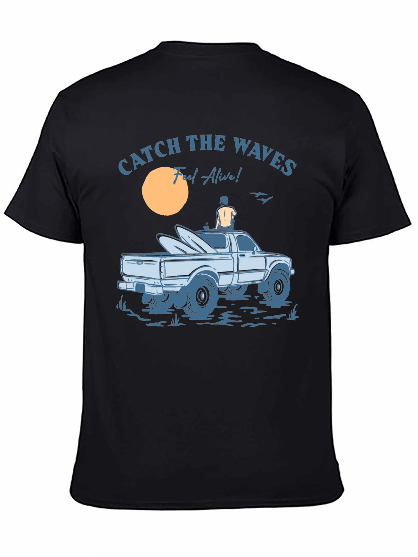Catch The Waves Graphic T-Shirt Surf Style Tee