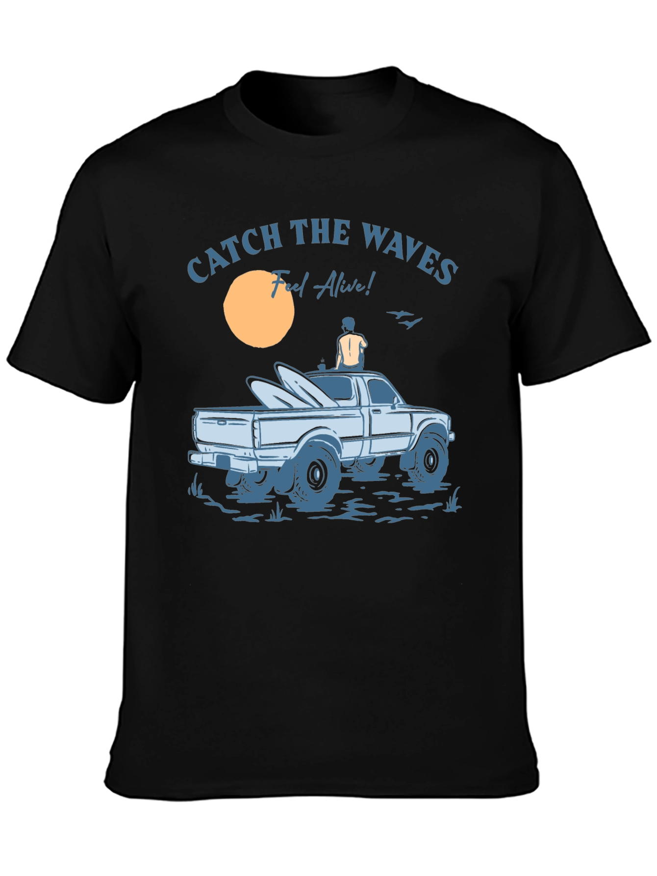 Catch The Waves Graphic T-Shirt Surf Style Tee