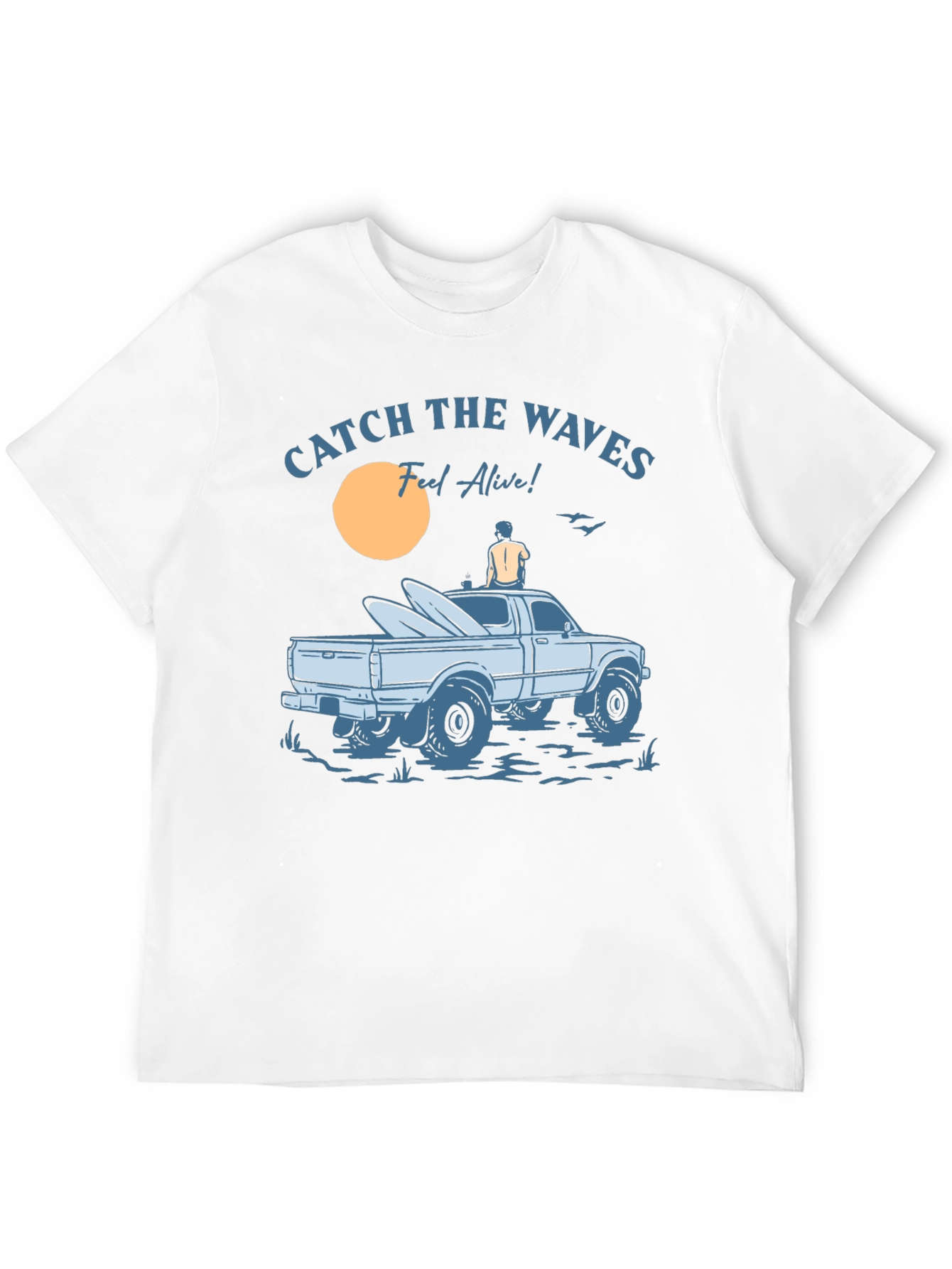 Catch The Waves Graphic T-Shirt Surf Style Tee