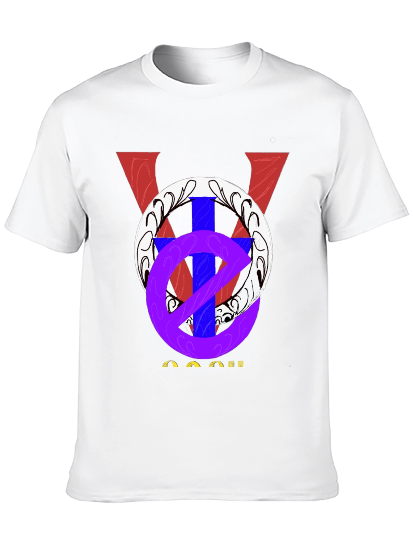 Unique Graphic Print Black Cotton T-Shirt